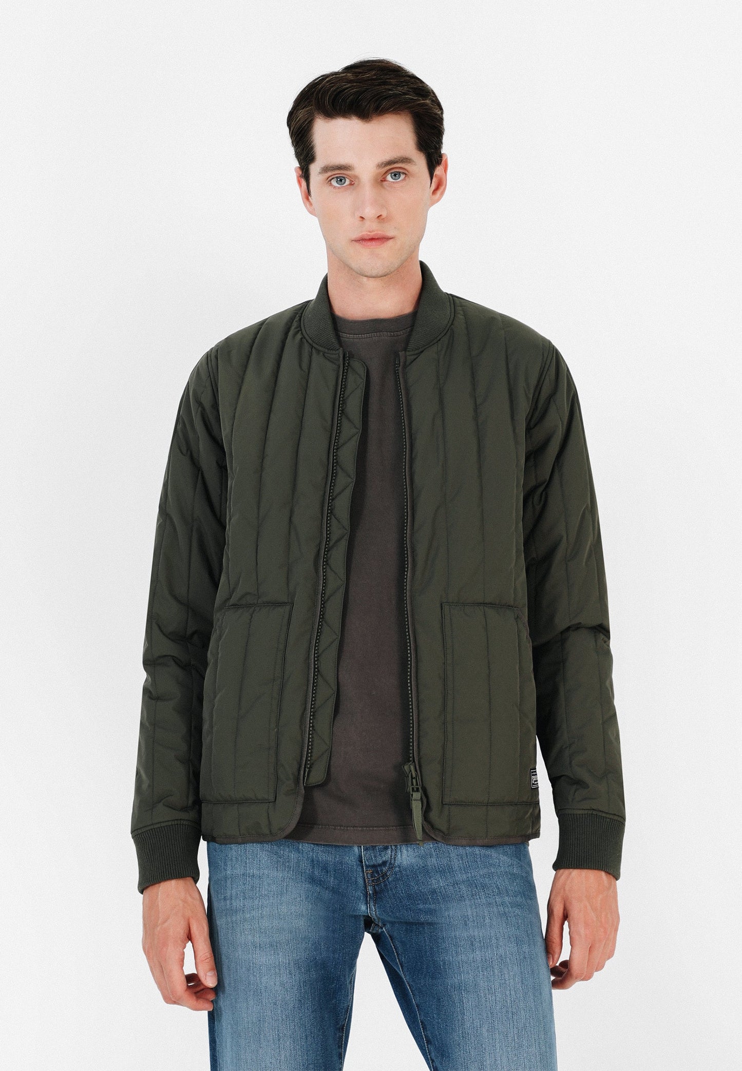 CHAQUETA ACOLCHADA CUELLO RIB