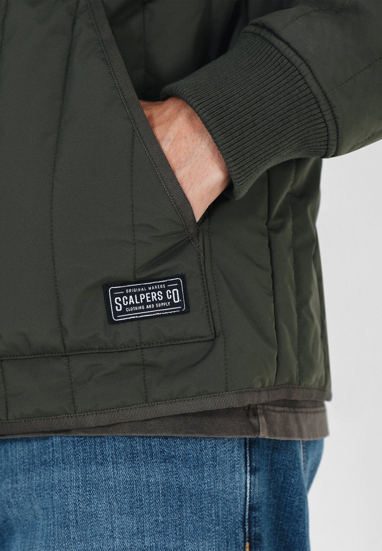 CHAQUETA ACOLCHADA CUELLO RIB