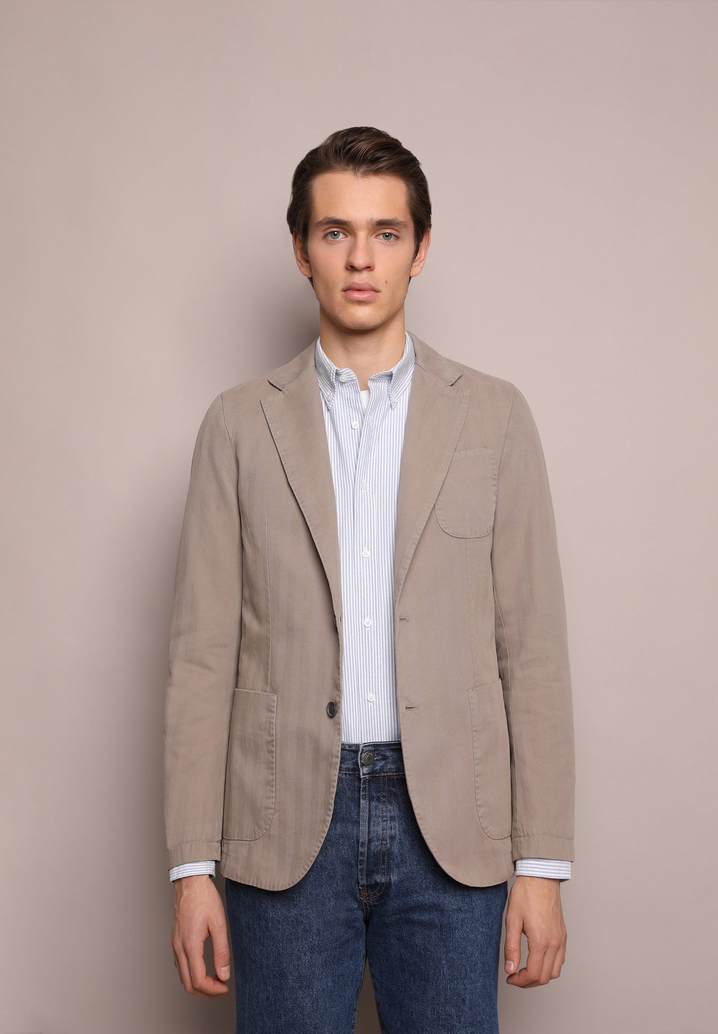 CASUAL HERRINGBONE BLAZER