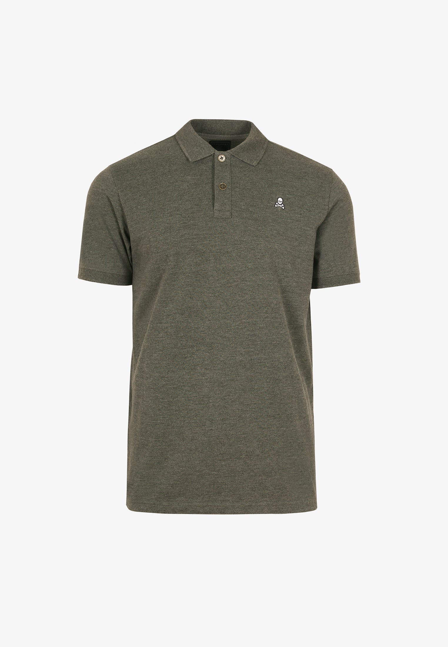 HEATHERED FABRIC POLO SHIRT