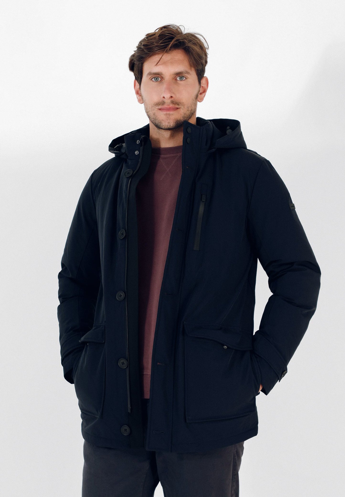 QUILTED PARKA WITH BUTTONS