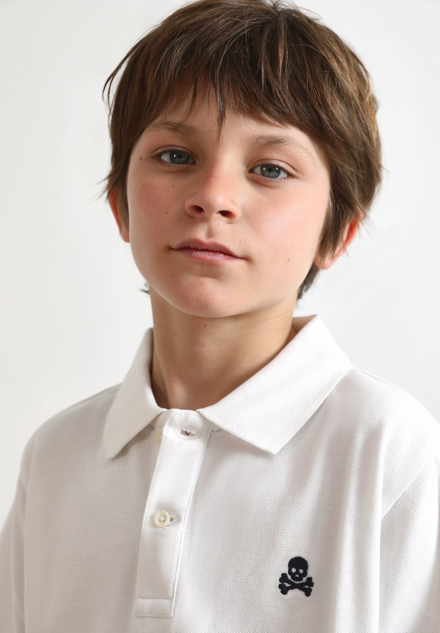 BASIC POLO SHIRT WITH SKULL DETAIL