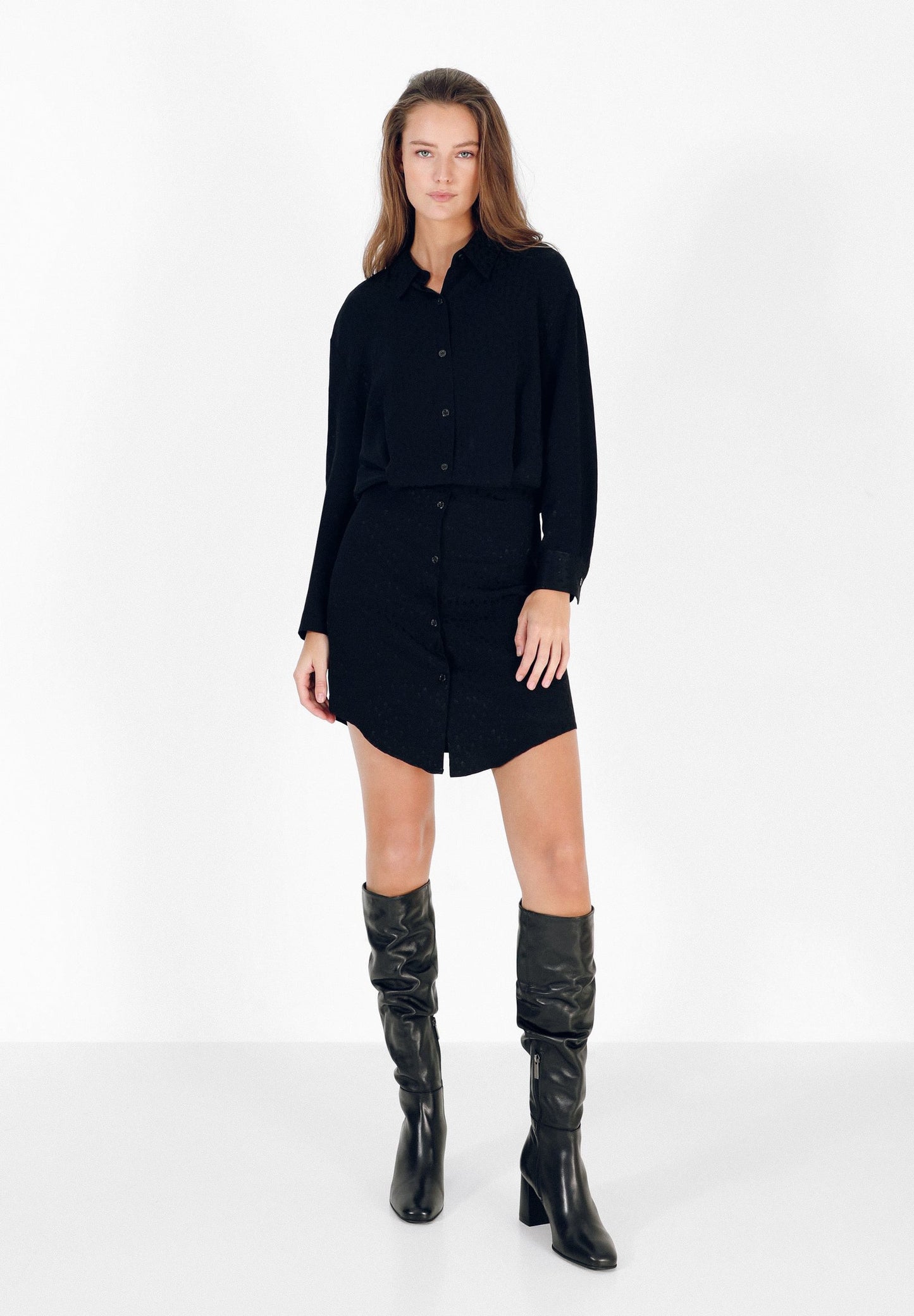 VESTIDO MINI CAMISERO