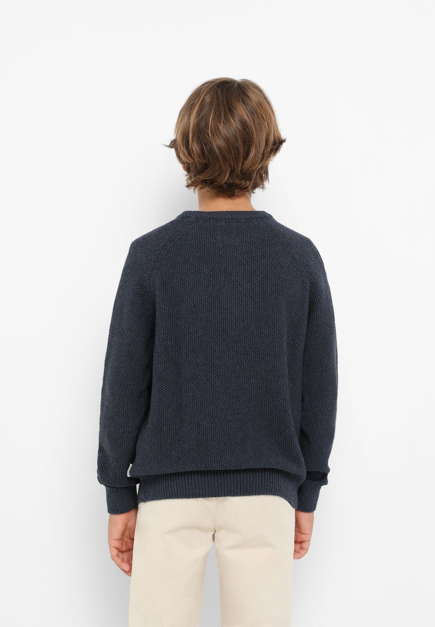 KNIT SWEATER WITH CONTRAST SKULL