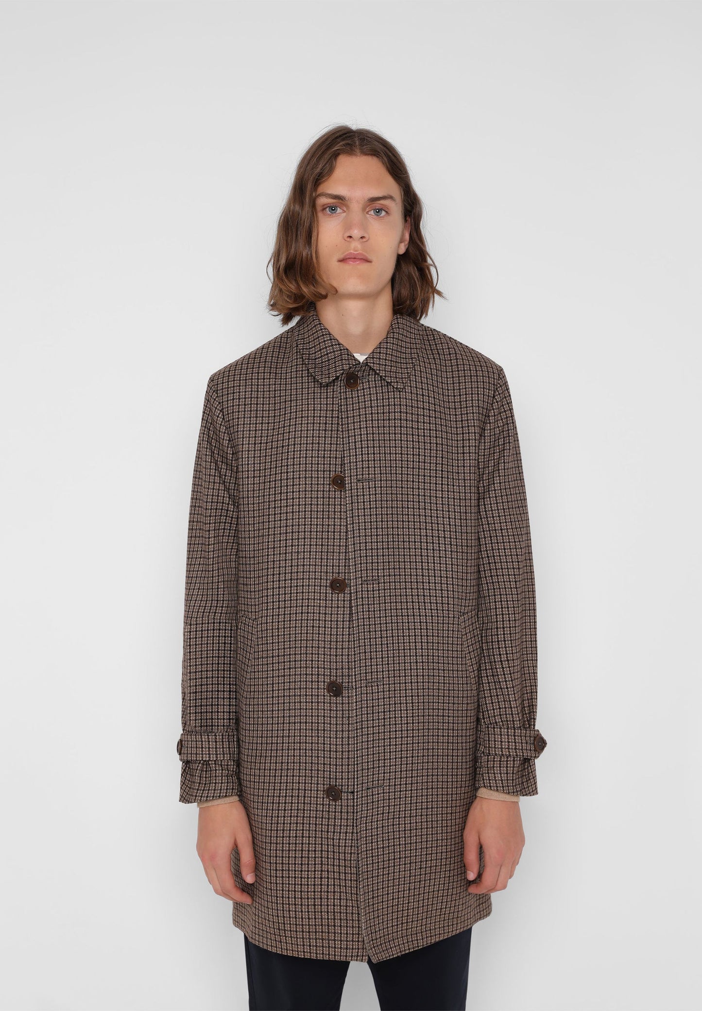 REVERSIBLE CHECKED TRENCH COAT