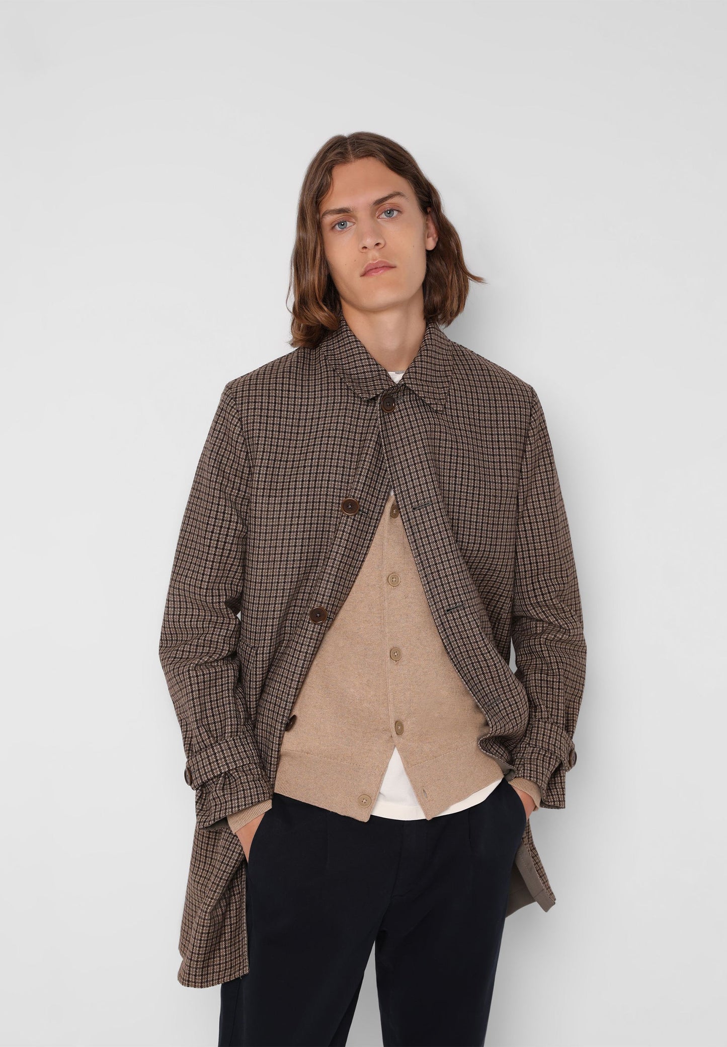 REVERSIBLE CHECKED TRENCH COAT