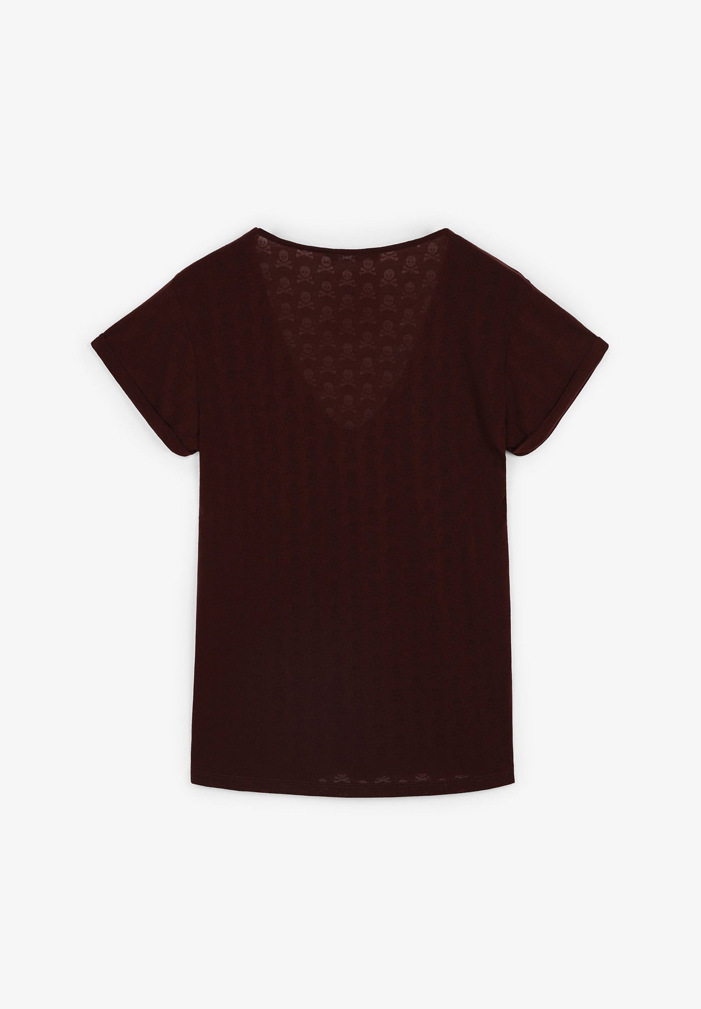 T-SHIRT WITH ALL-OVER SKULL PRINT