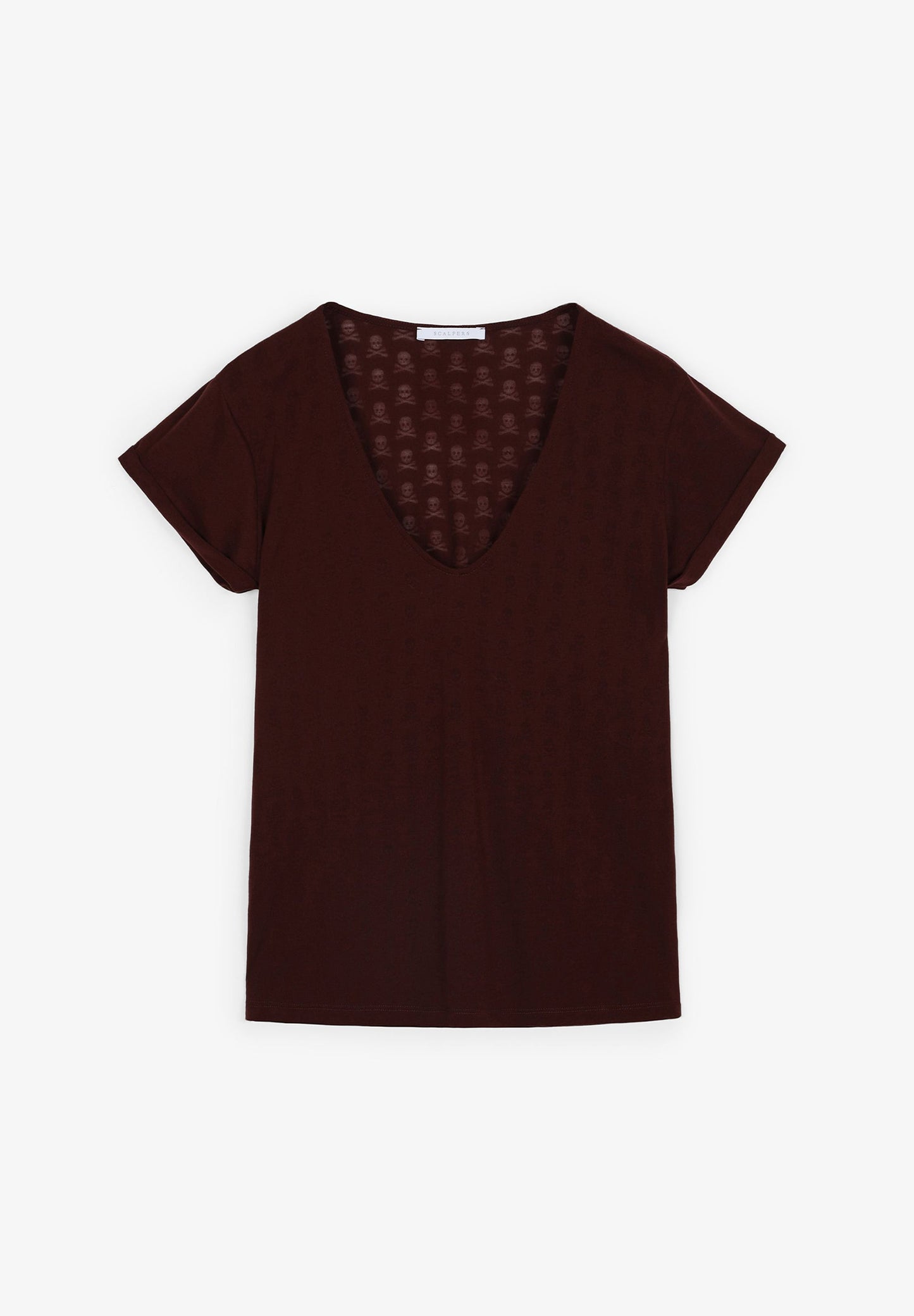 T-SHIRT WITH ALL-OVER SKULL PRINT