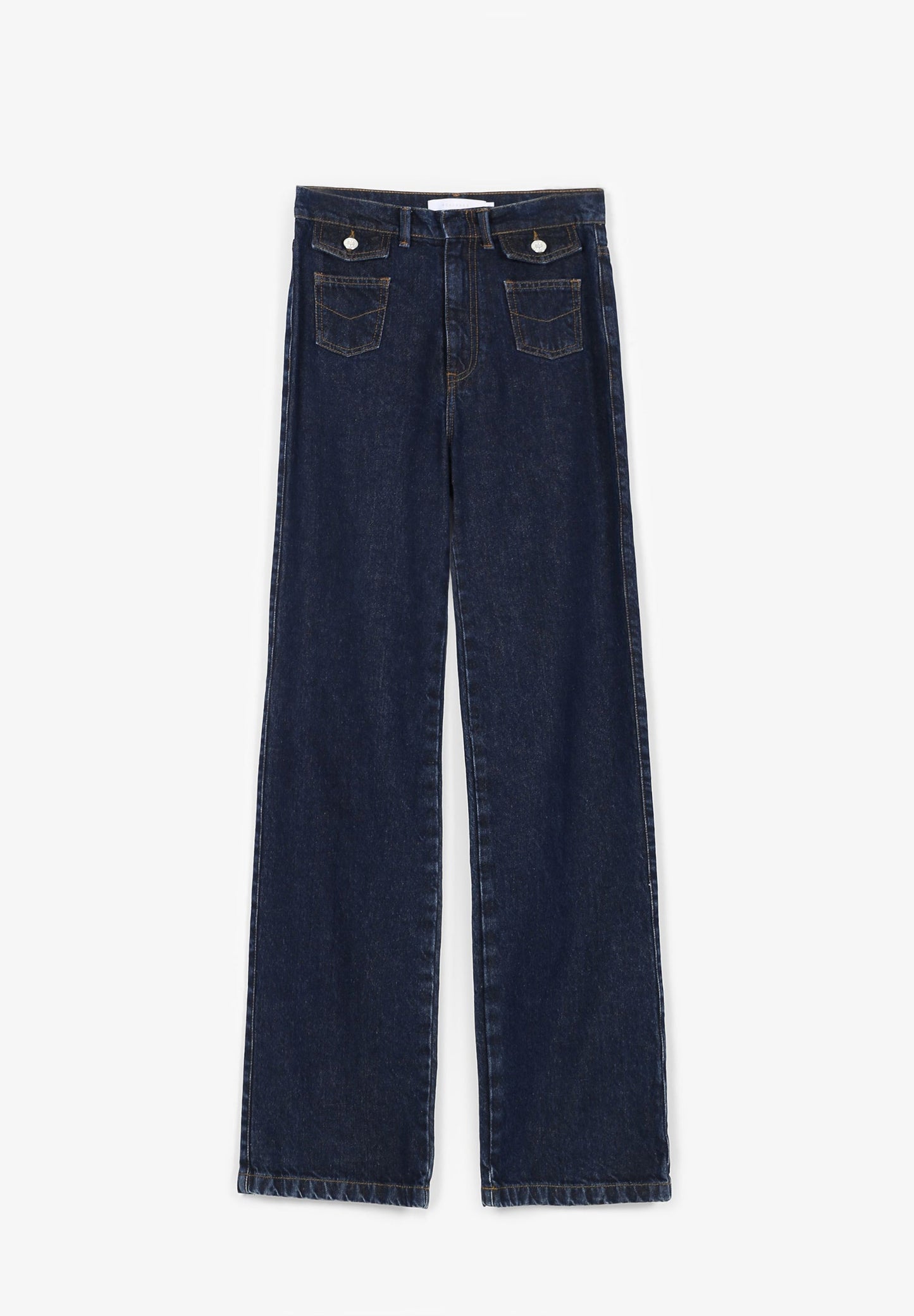 FLARE JEANS WITH BUTTON POCKETS