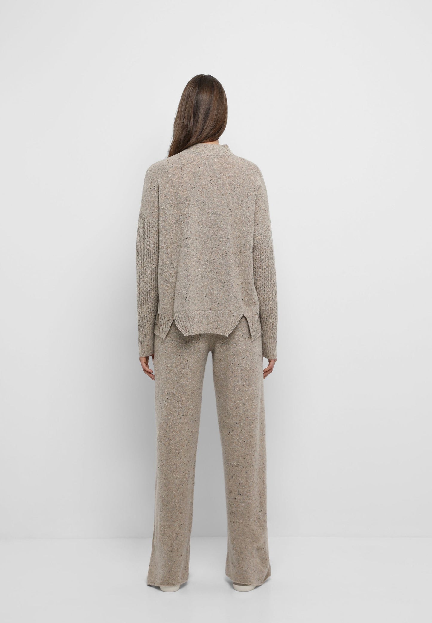 FLECKED KNIT TROUSERS