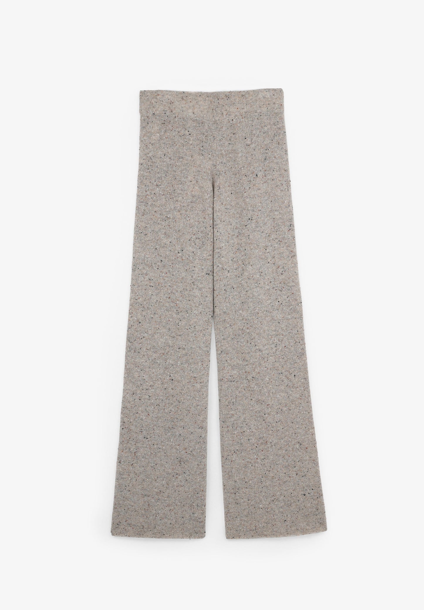 FLECKED KNIT TROUSERS