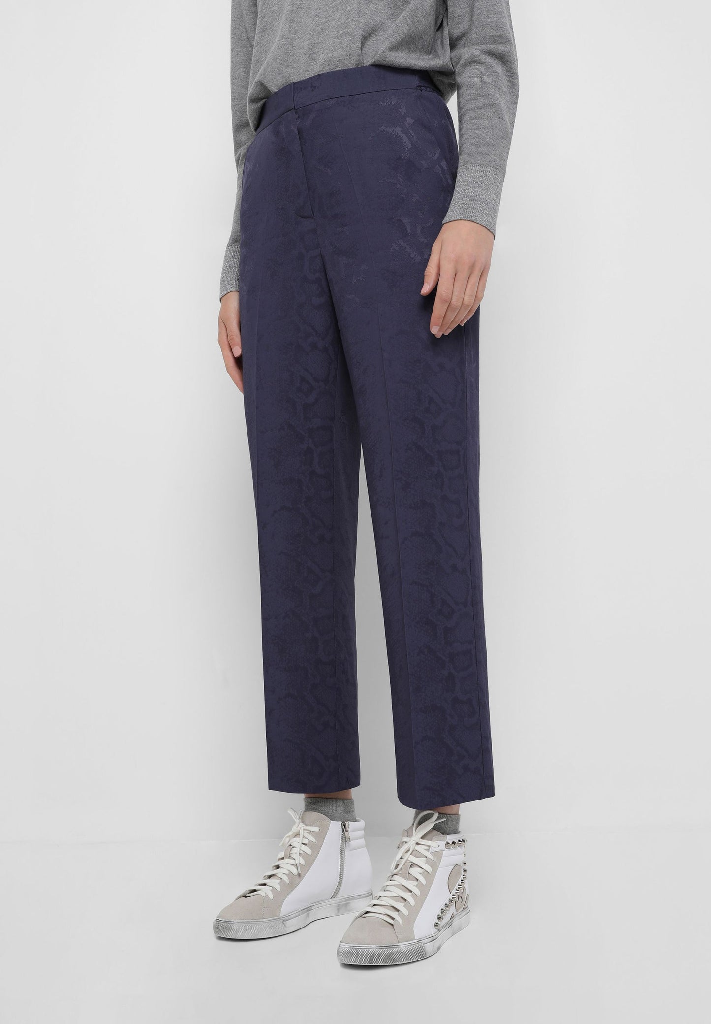 FLOWING JACQUARD TROUSERS