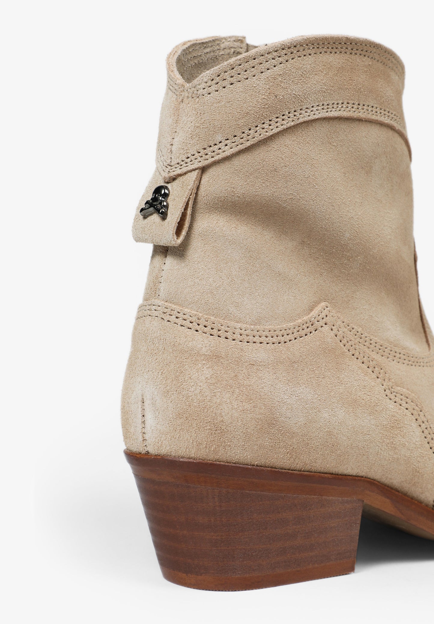 SUEDE COWBOY ANKLE BOOTS