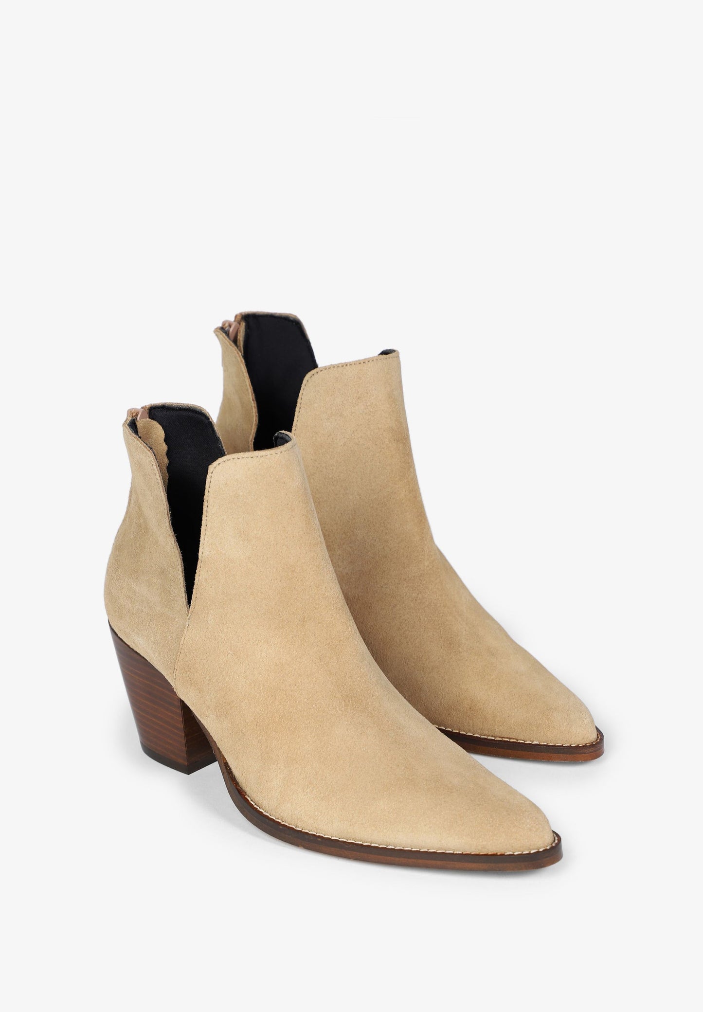 SUEDE ANKLE BOOTS WITH SIDE VENT