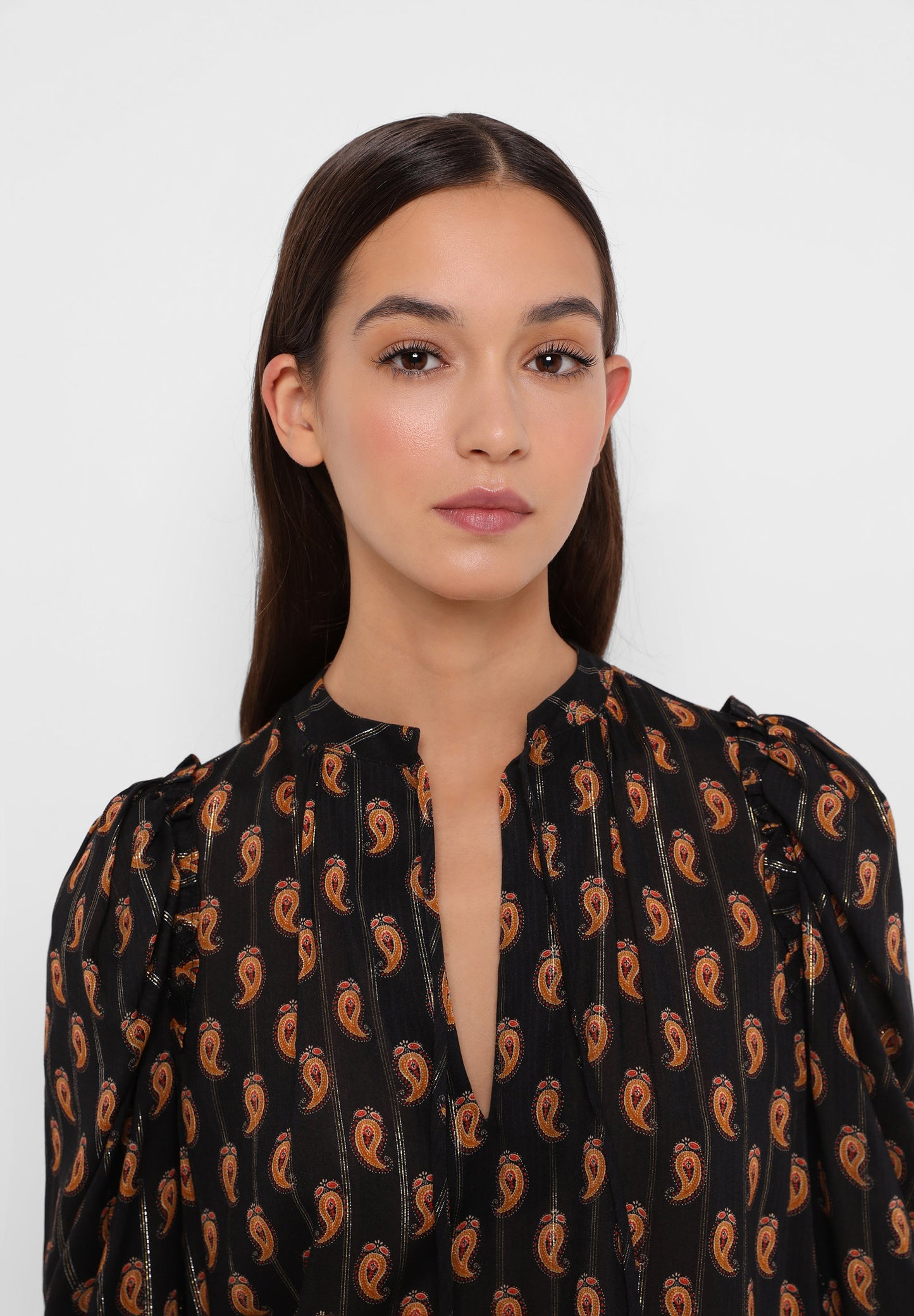 PAISLEY PRINT BLOUSE