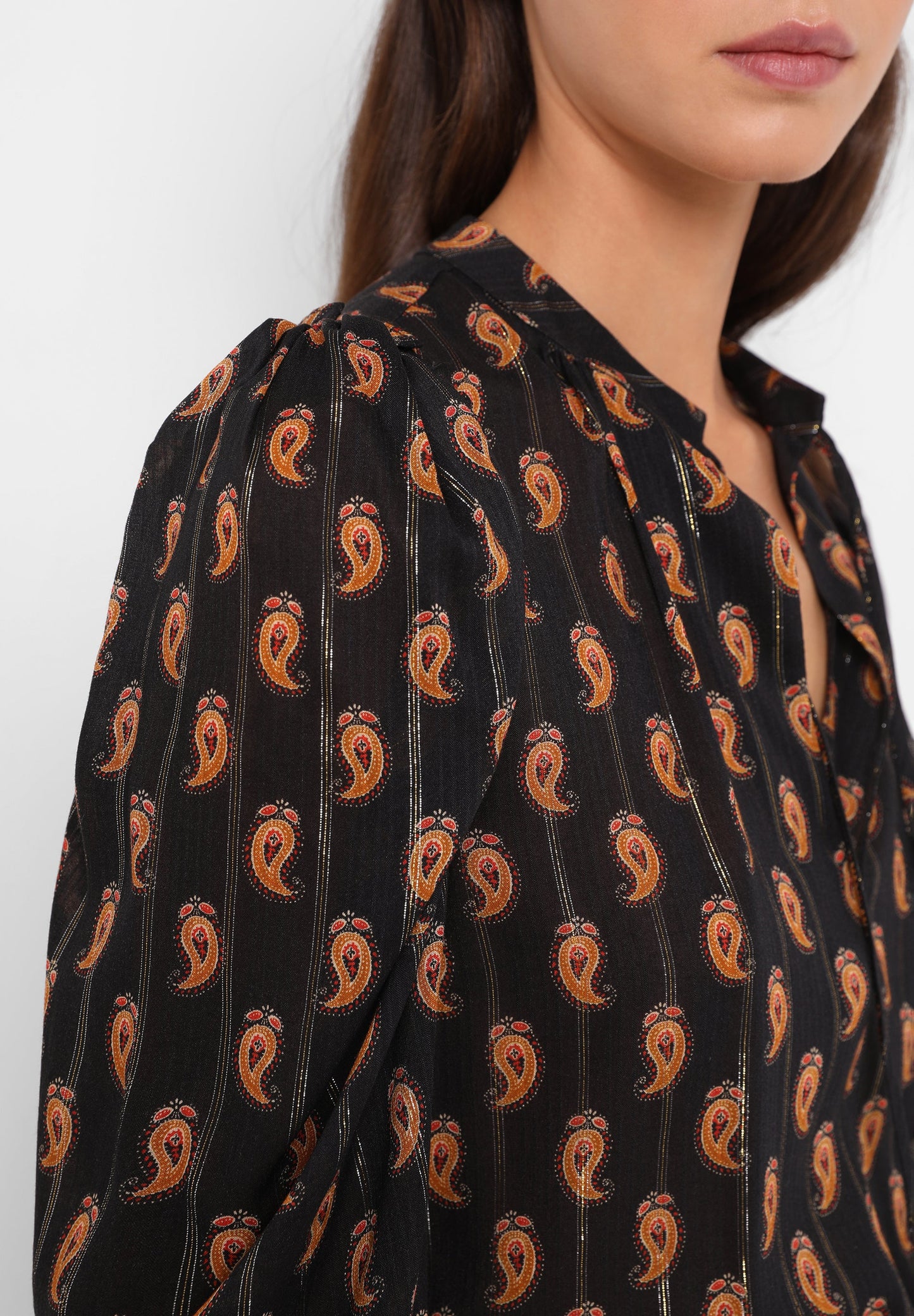 PAISLEY PRINT BLOUSE