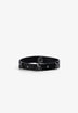 LEATHER BRACELET WITH METAL SKULLS