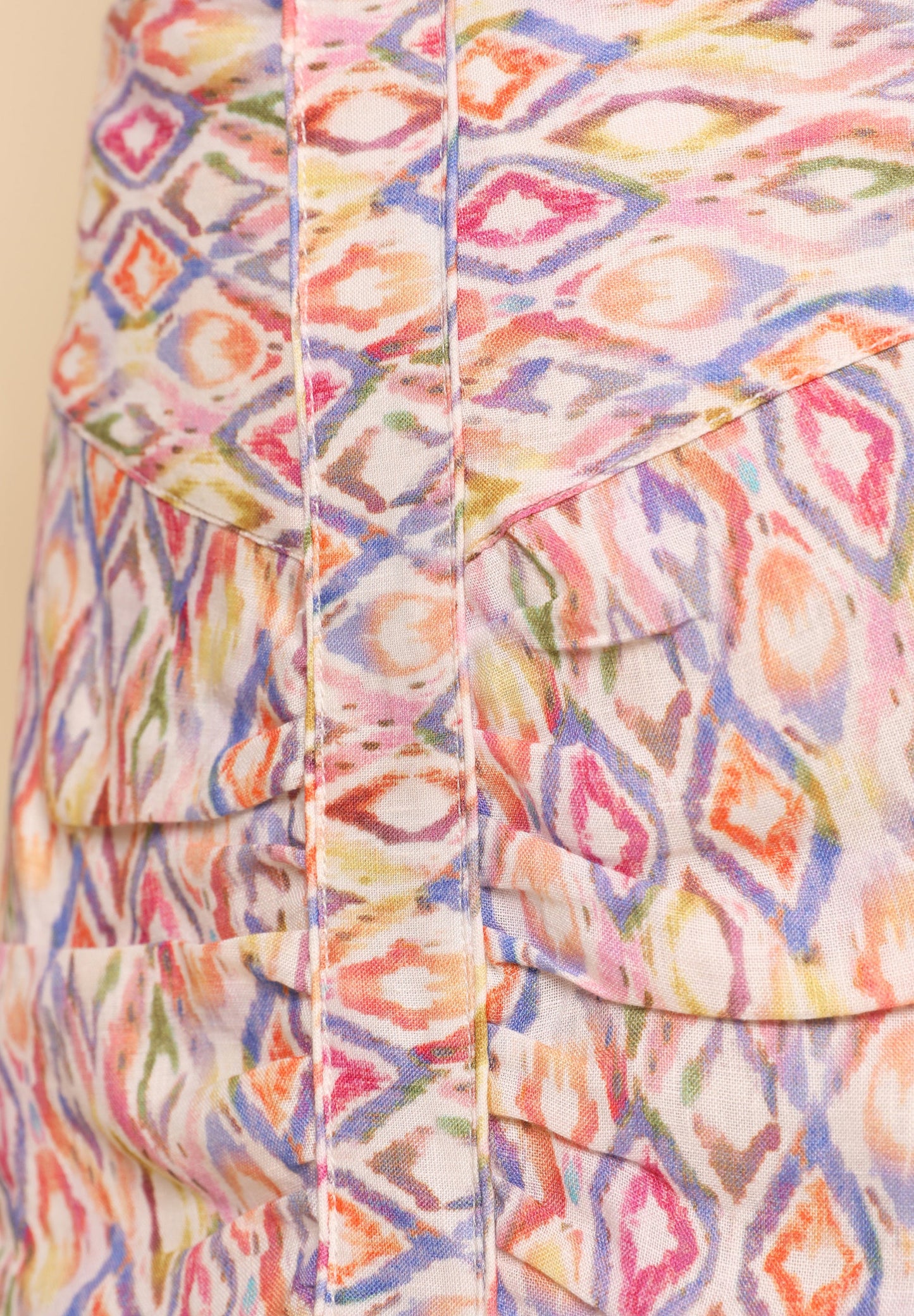 LINEN MINI SKIRT WITH RUFFLES