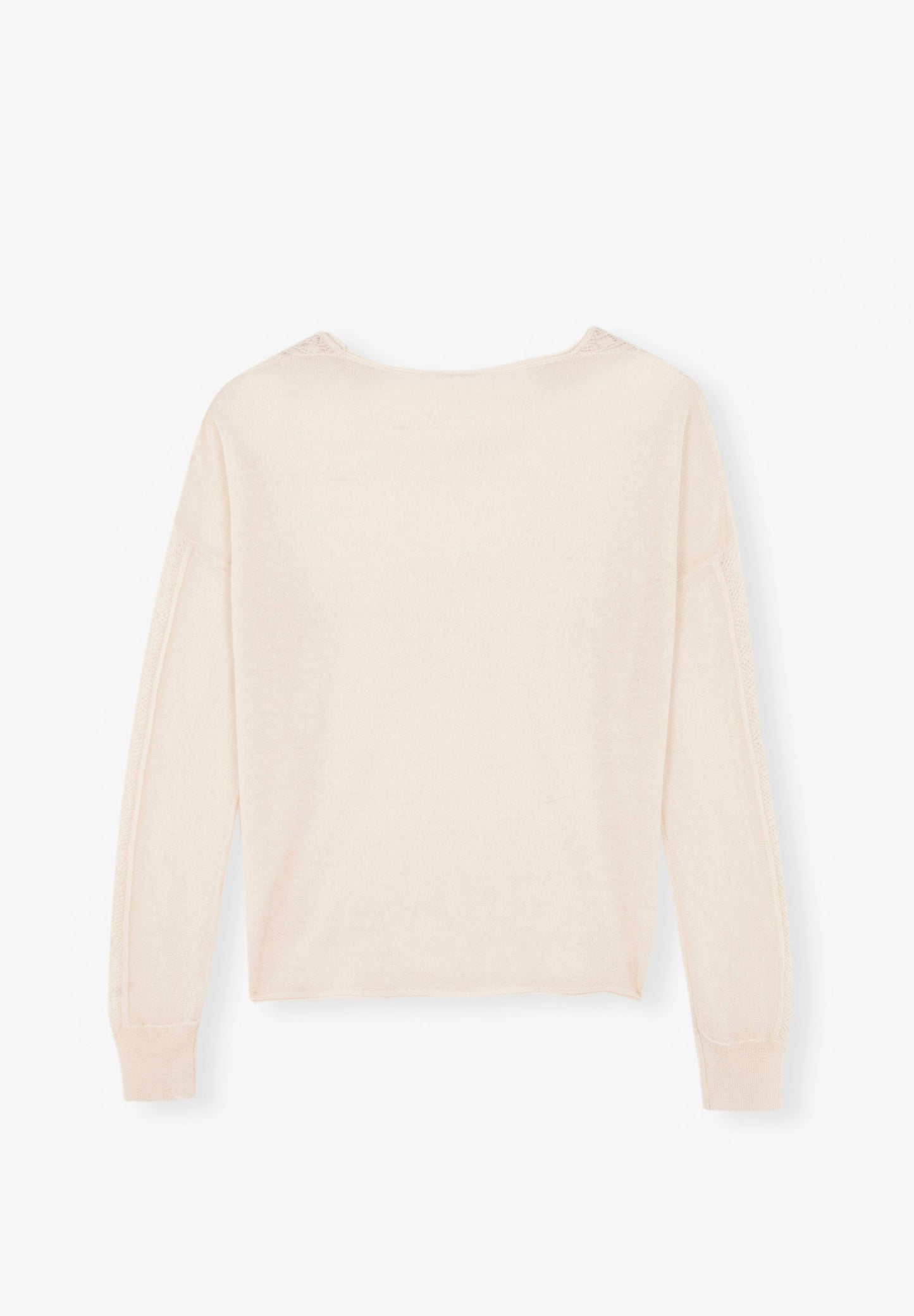 ROUND NECK POINTELLE SWEATER