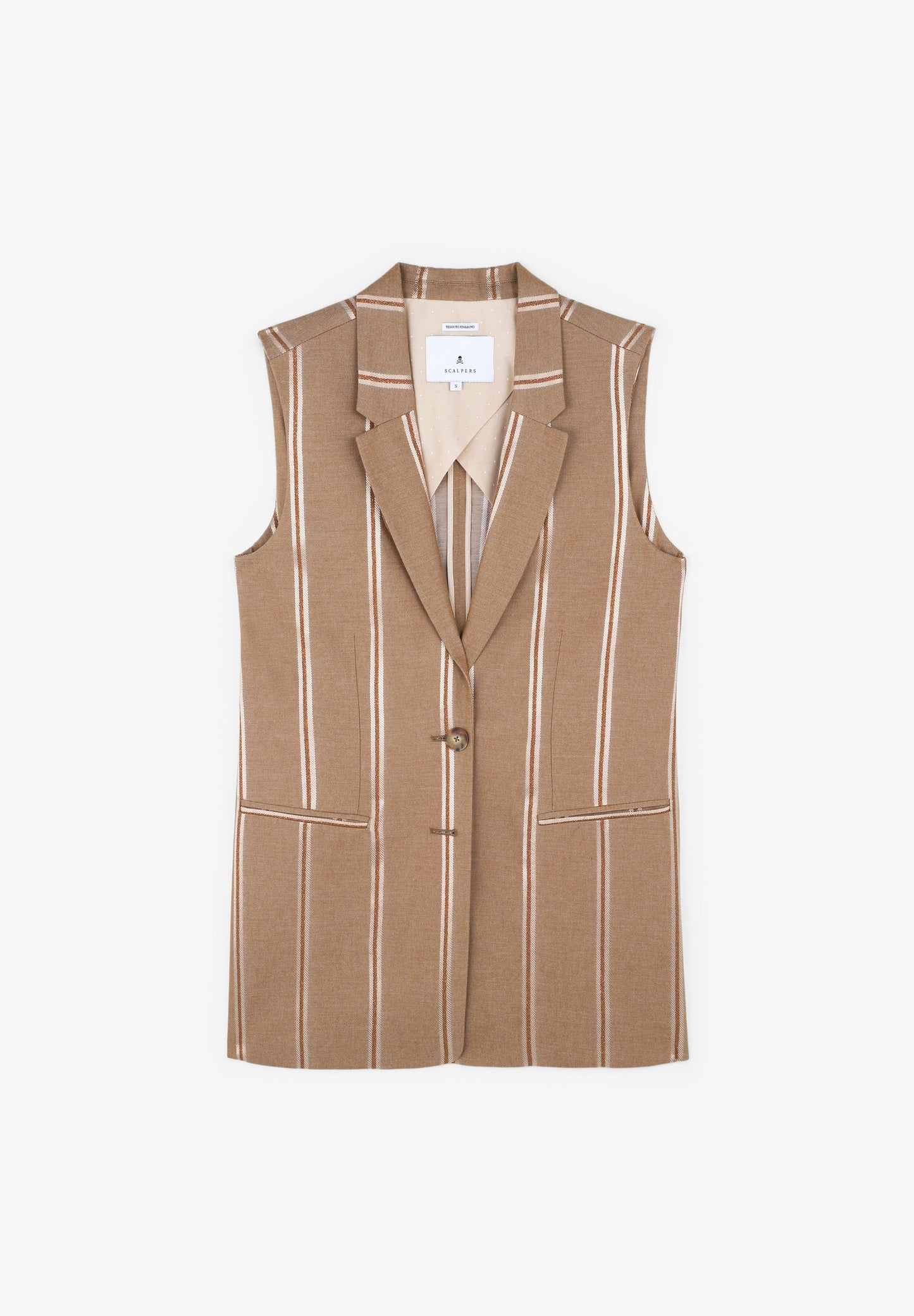 METALLIC STRIPED WAISTCOAT