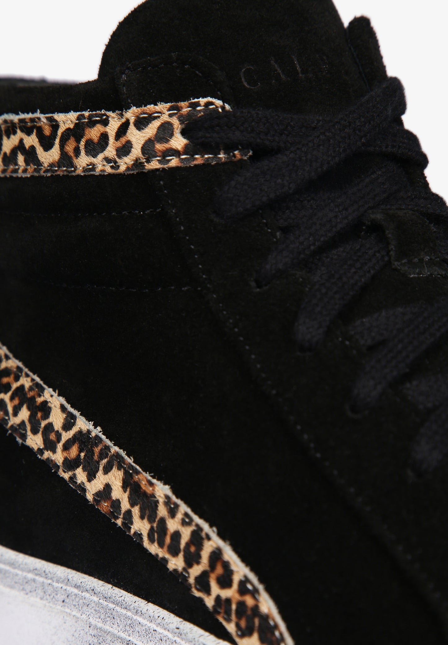 SUEDE SNEAKER BOOTS WITH ANIMAL PRINT
