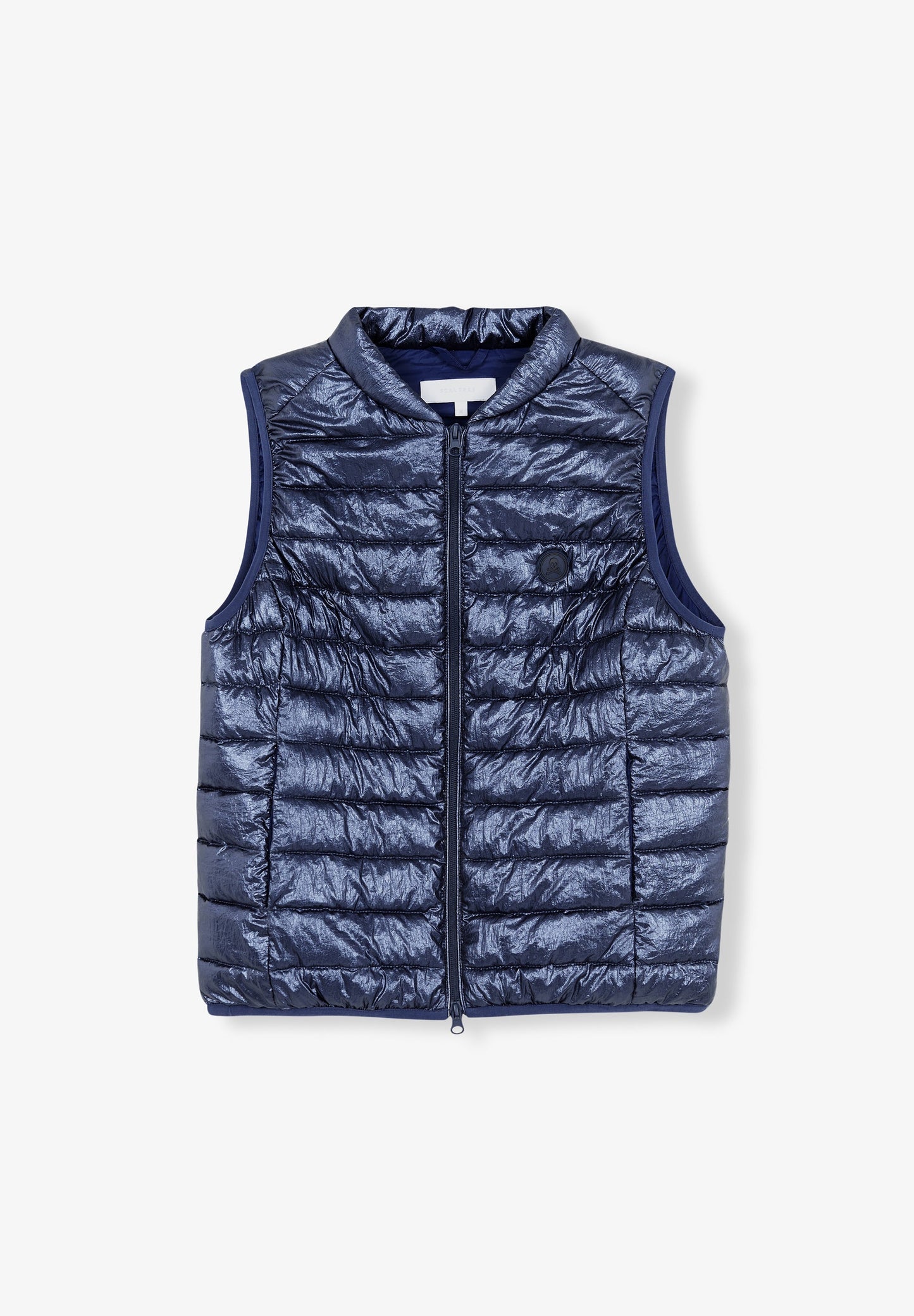 QUILTED GILET WITH SKULL DETAIL