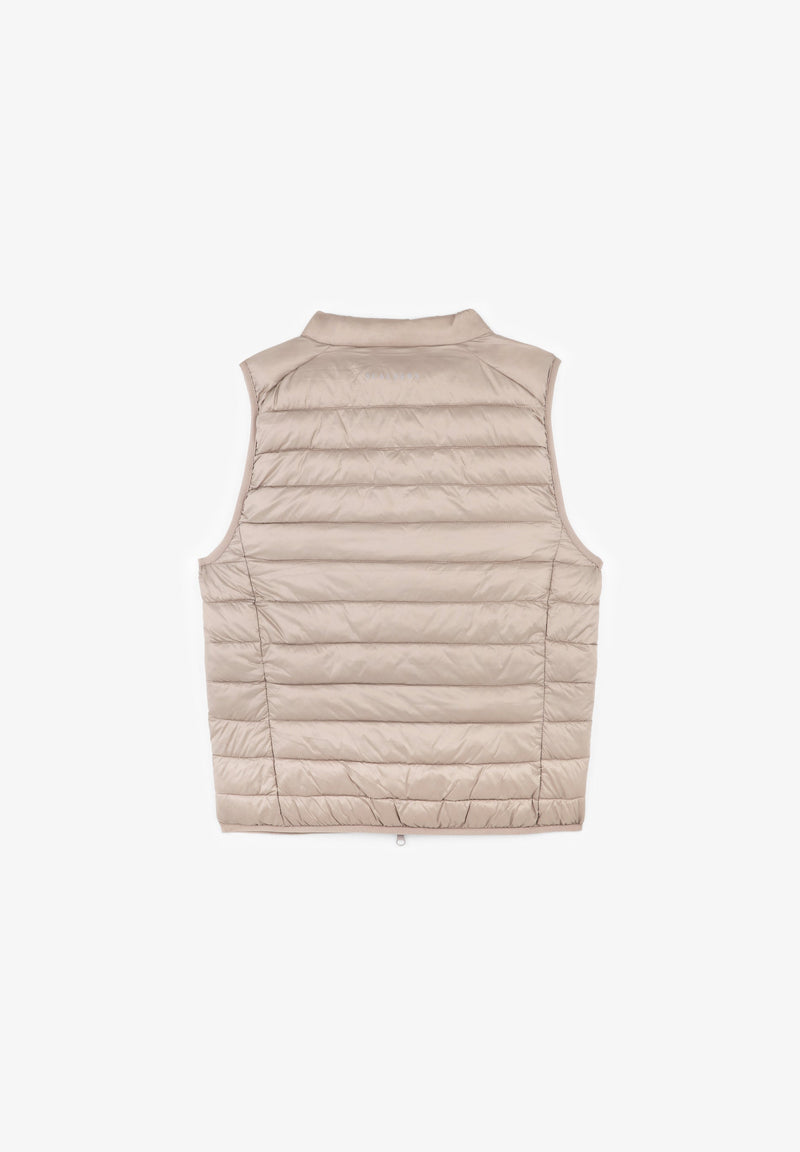 QUILTED GILET WITH SKULL DETAIL
