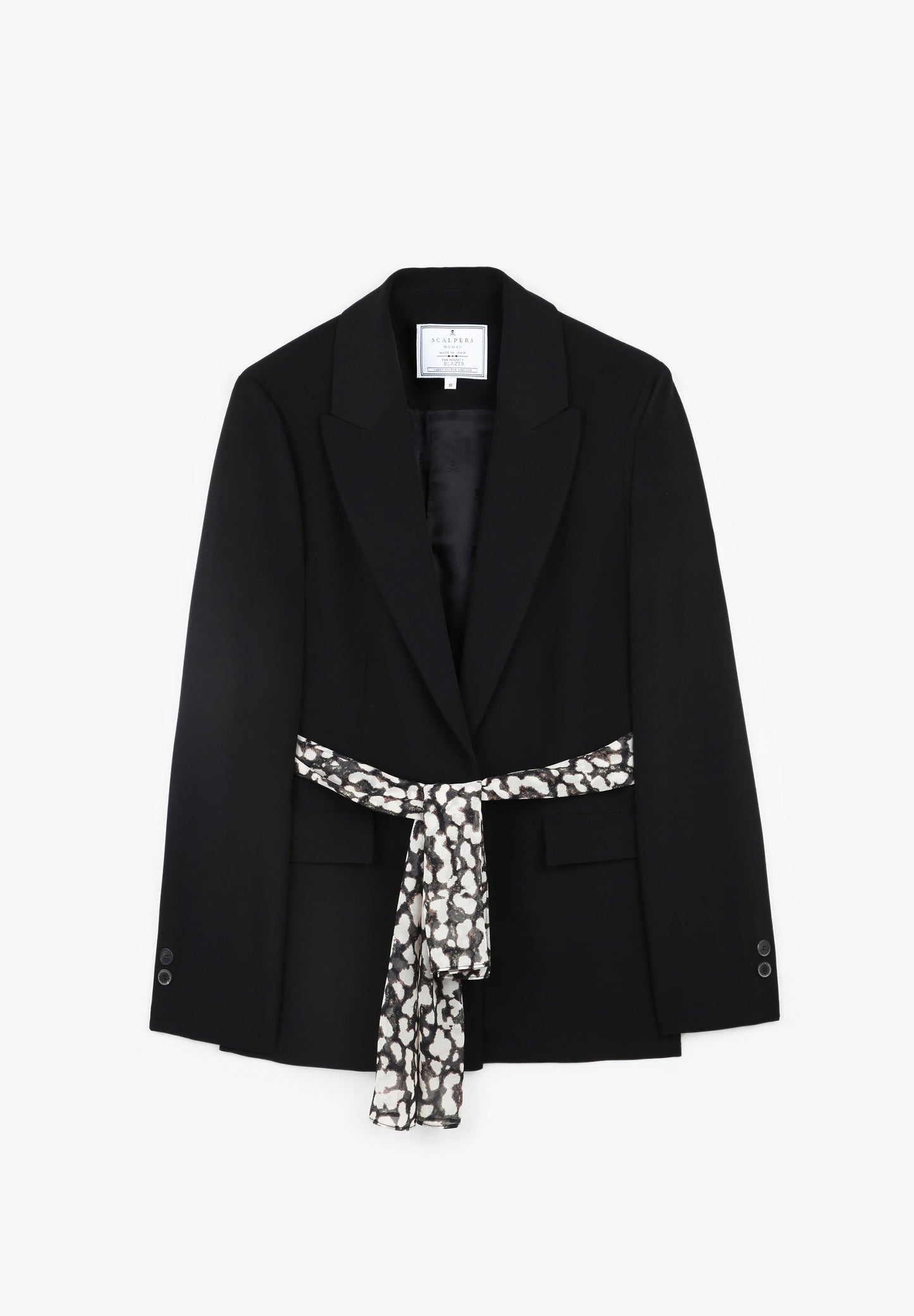 ANIMAL PRINT BLAZER WITH BELT