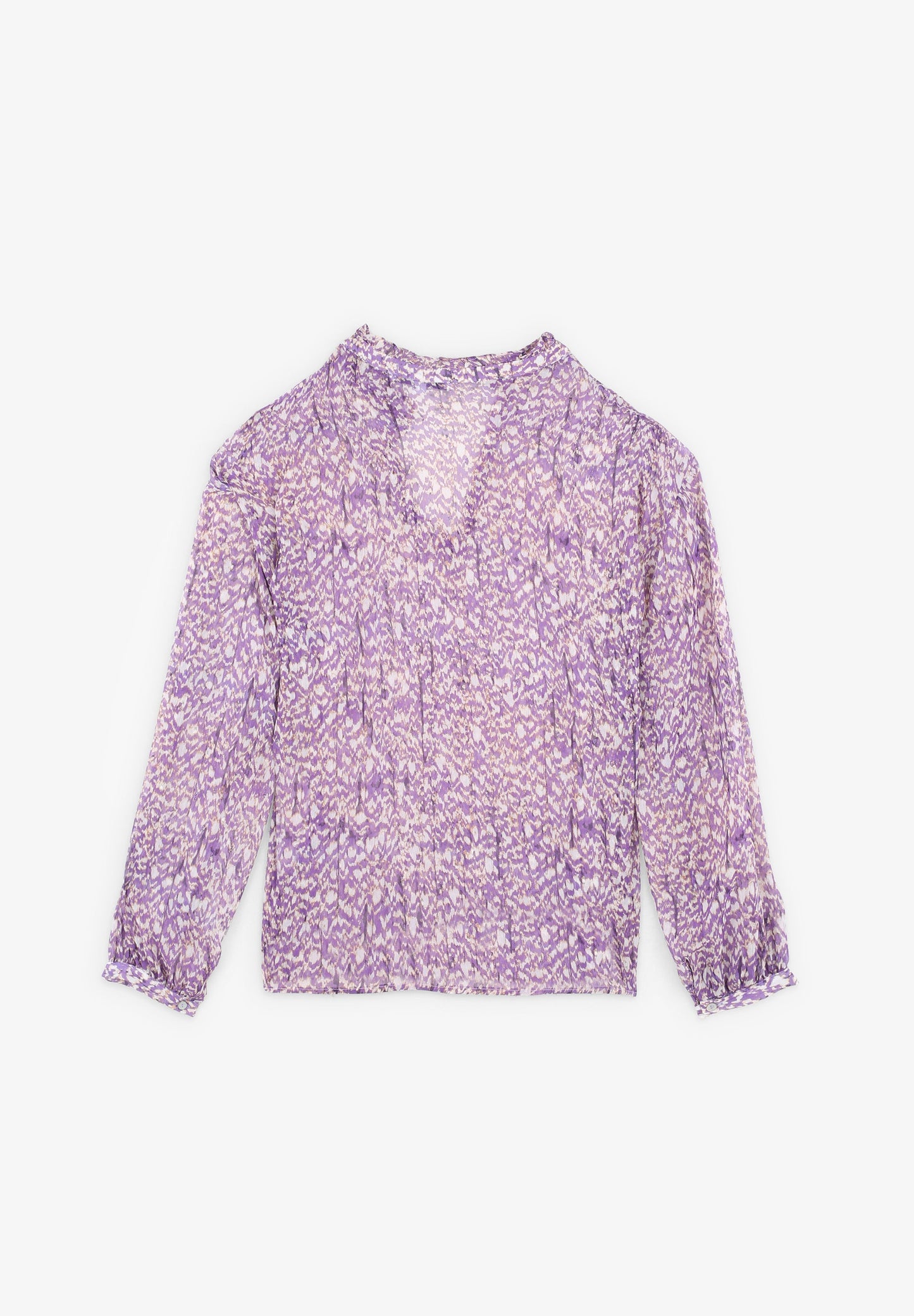 METALLIC PRINT BLOUSE