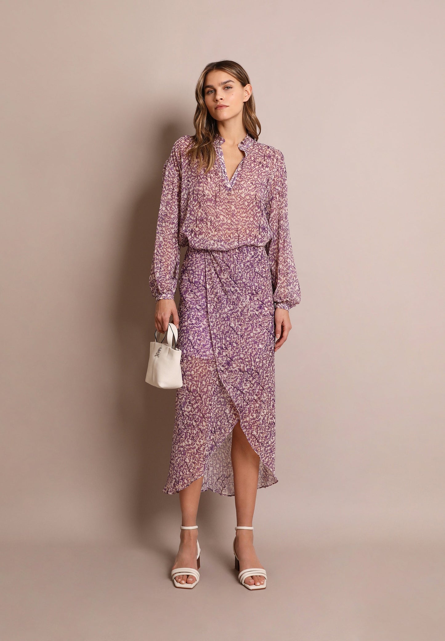 METALLIC PRINT BLOUSE