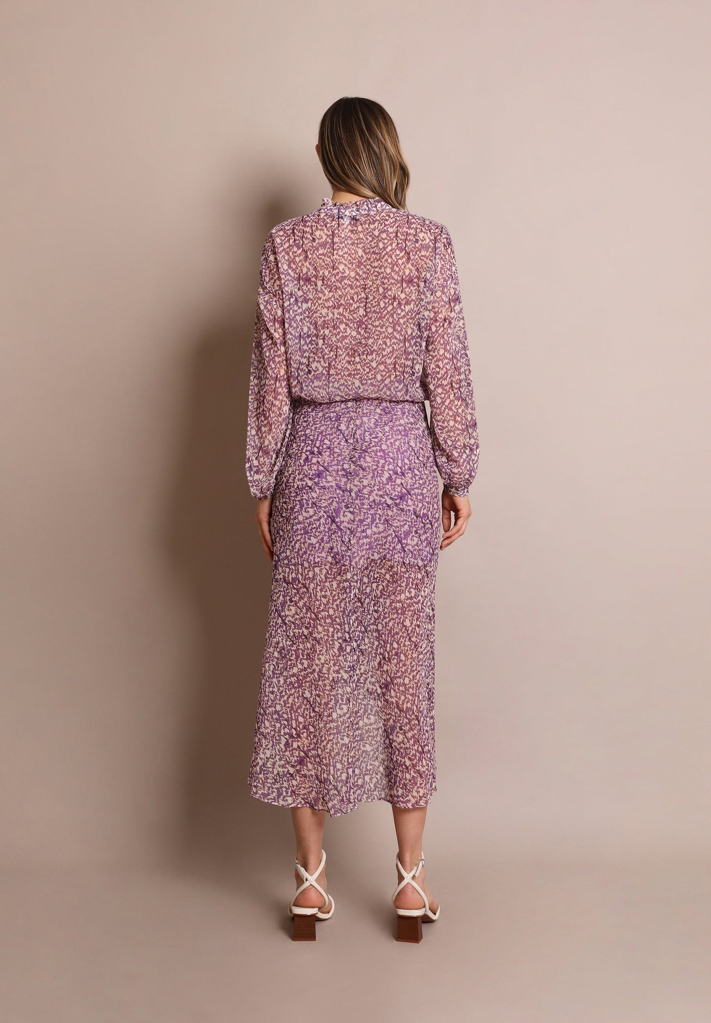 METALLIC PRINT SKIRT