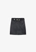 LEATHER MINI SKIRT WITH BELT