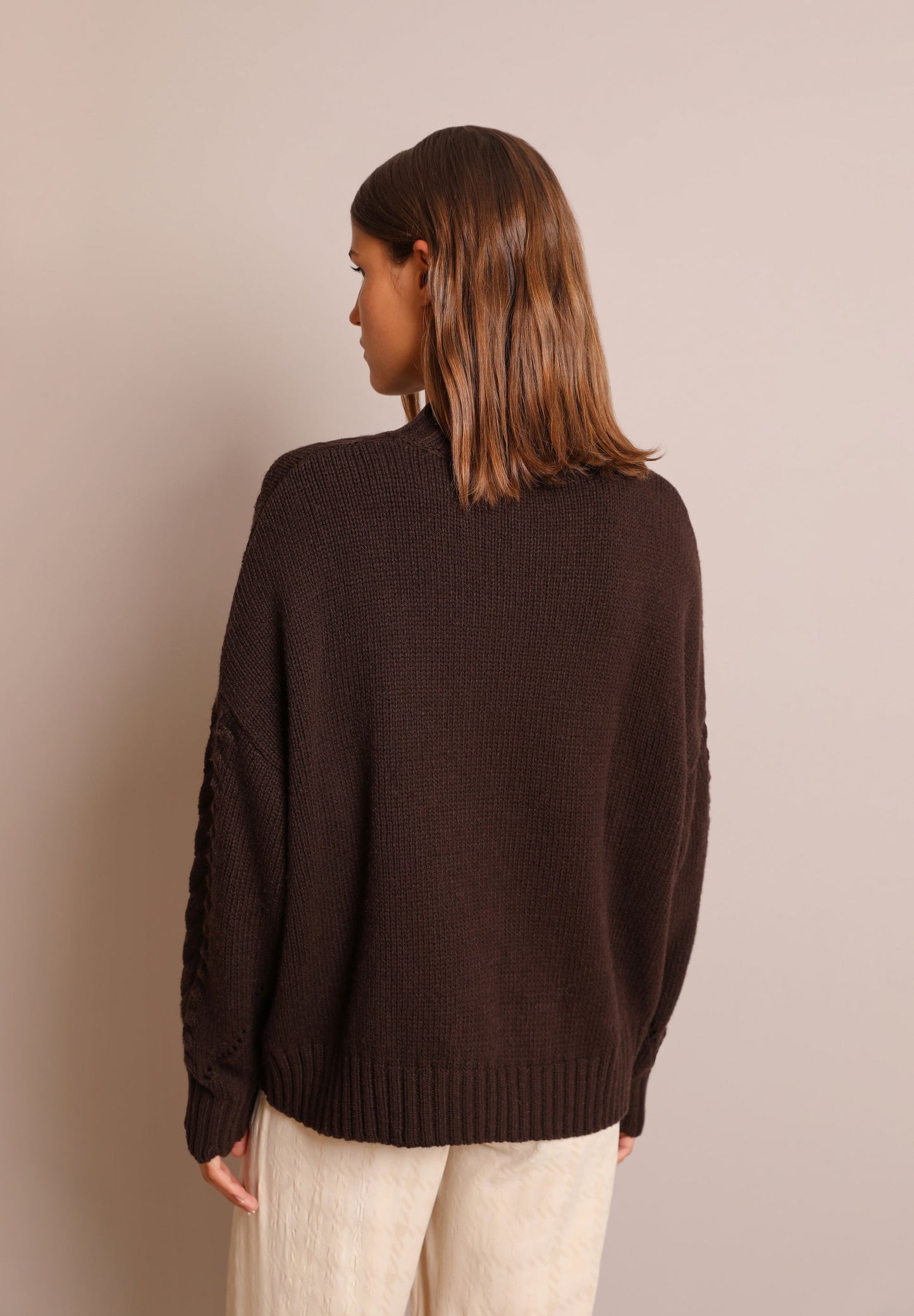 CABLE-KNIT SWEATER