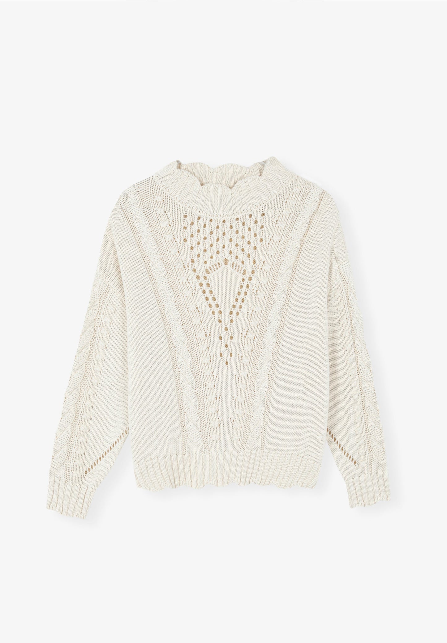 CABLE-KNIT SWEATER