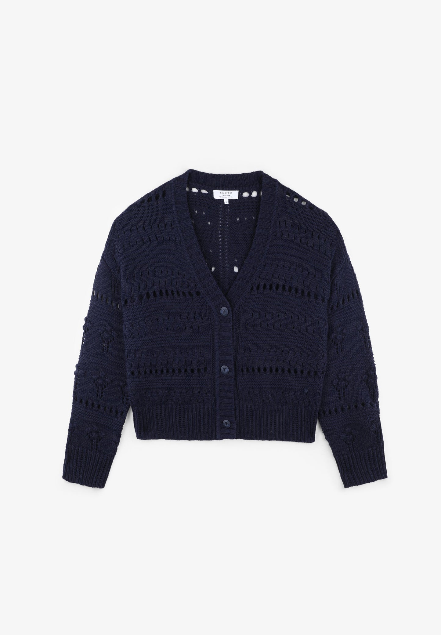 OPENWORK KNIT CARDIGAN