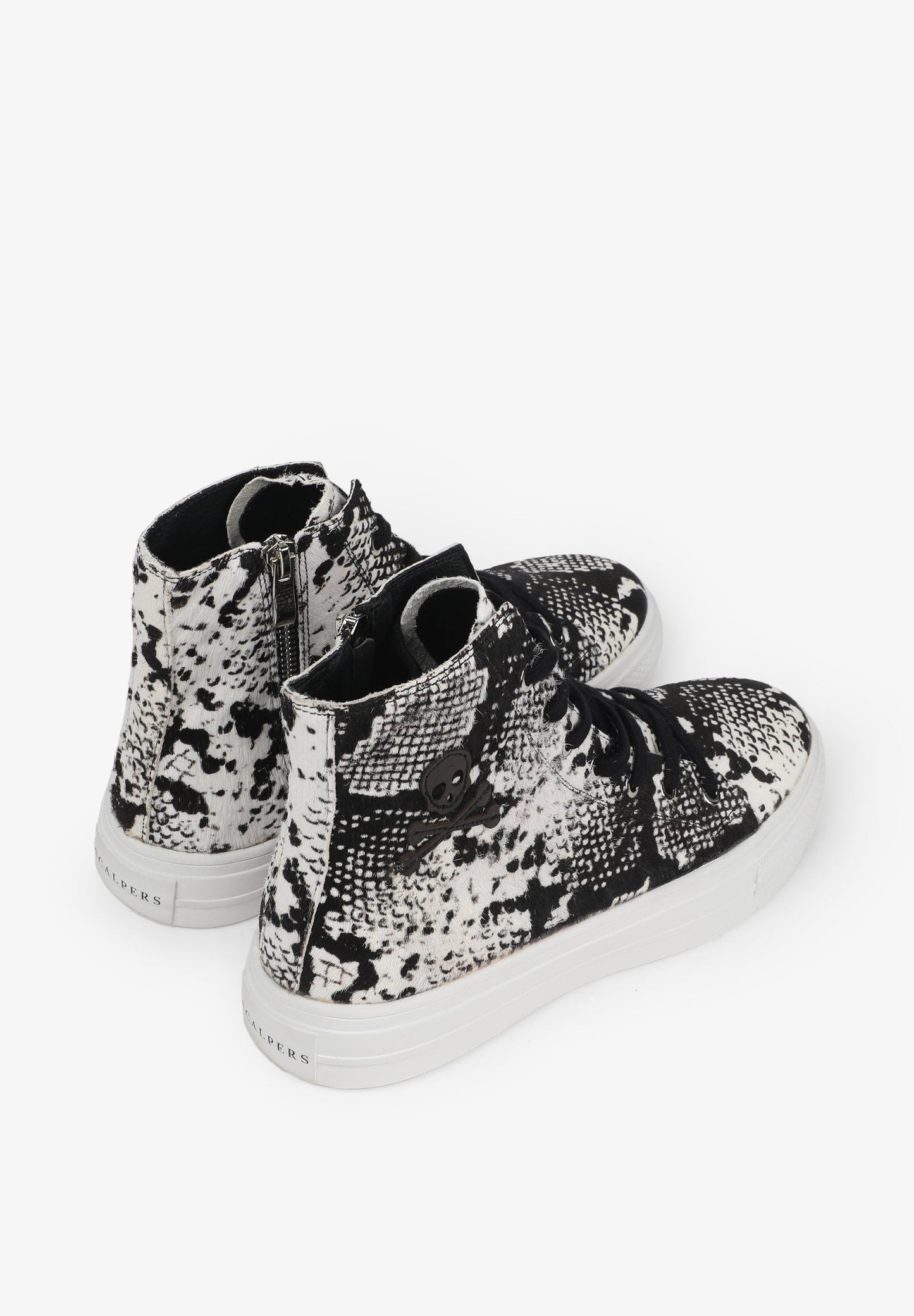 HIGH TOP SNEAKERS WITH ANIMAL PRINT