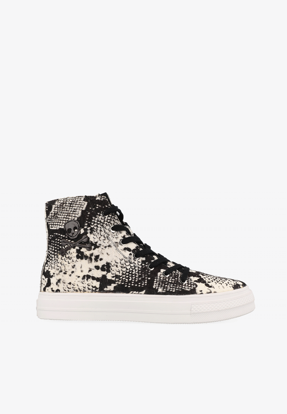 HIGH TOP SNEAKERS WITH ANIMAL PRINT