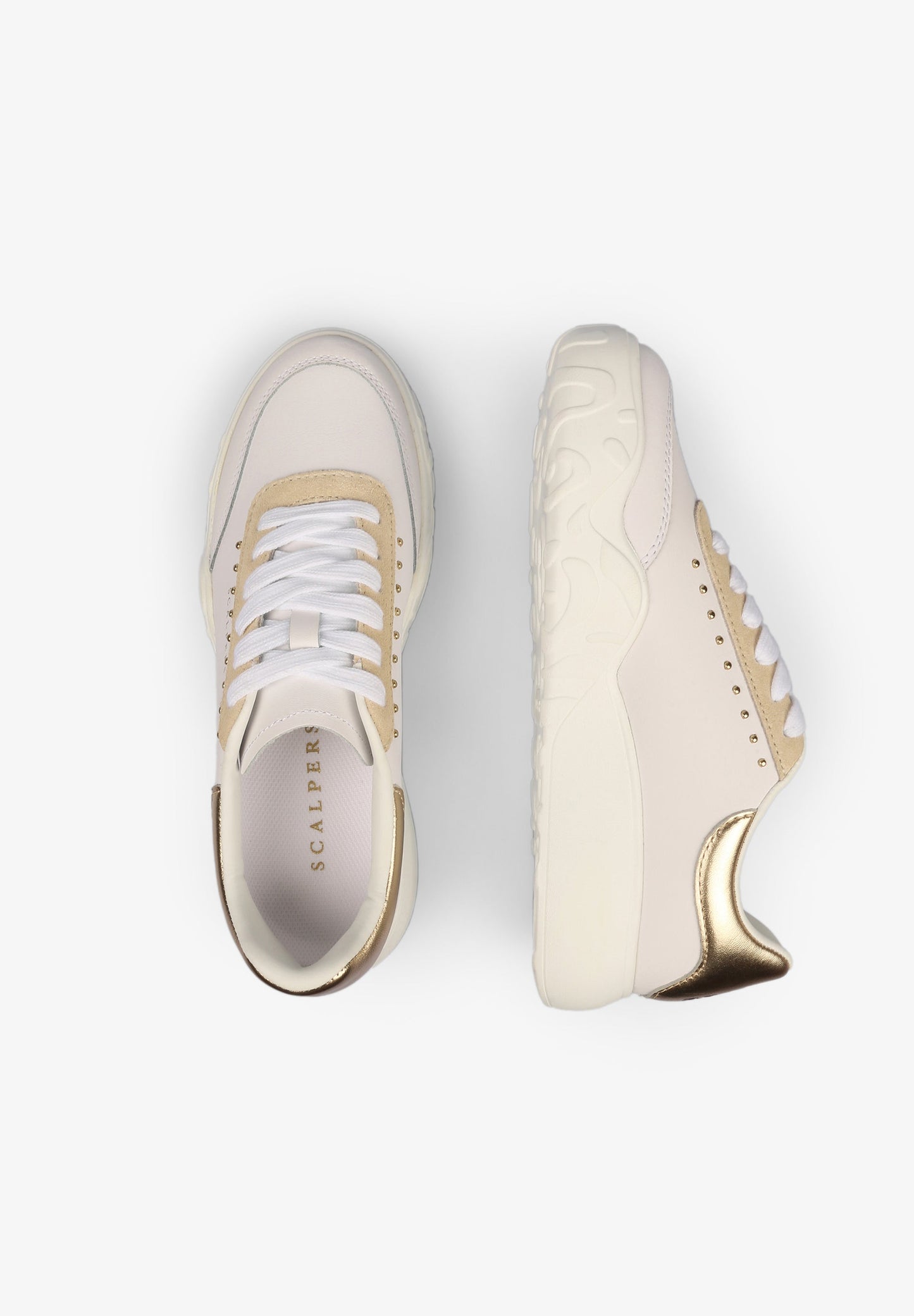 SNEAKERS WITH METALLIC HEEL