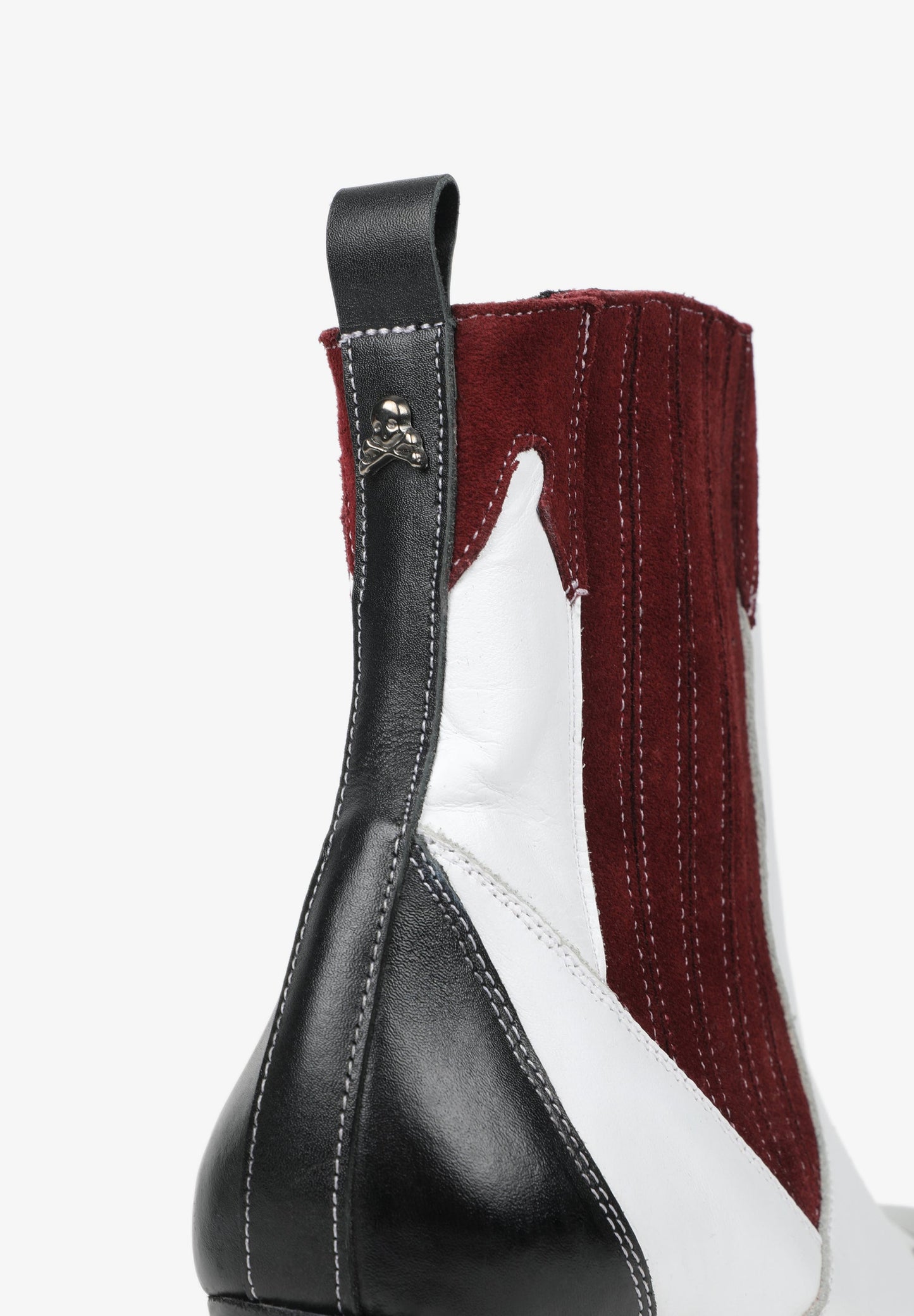 CONTRAST COWBOY ANKLE BOOTS
