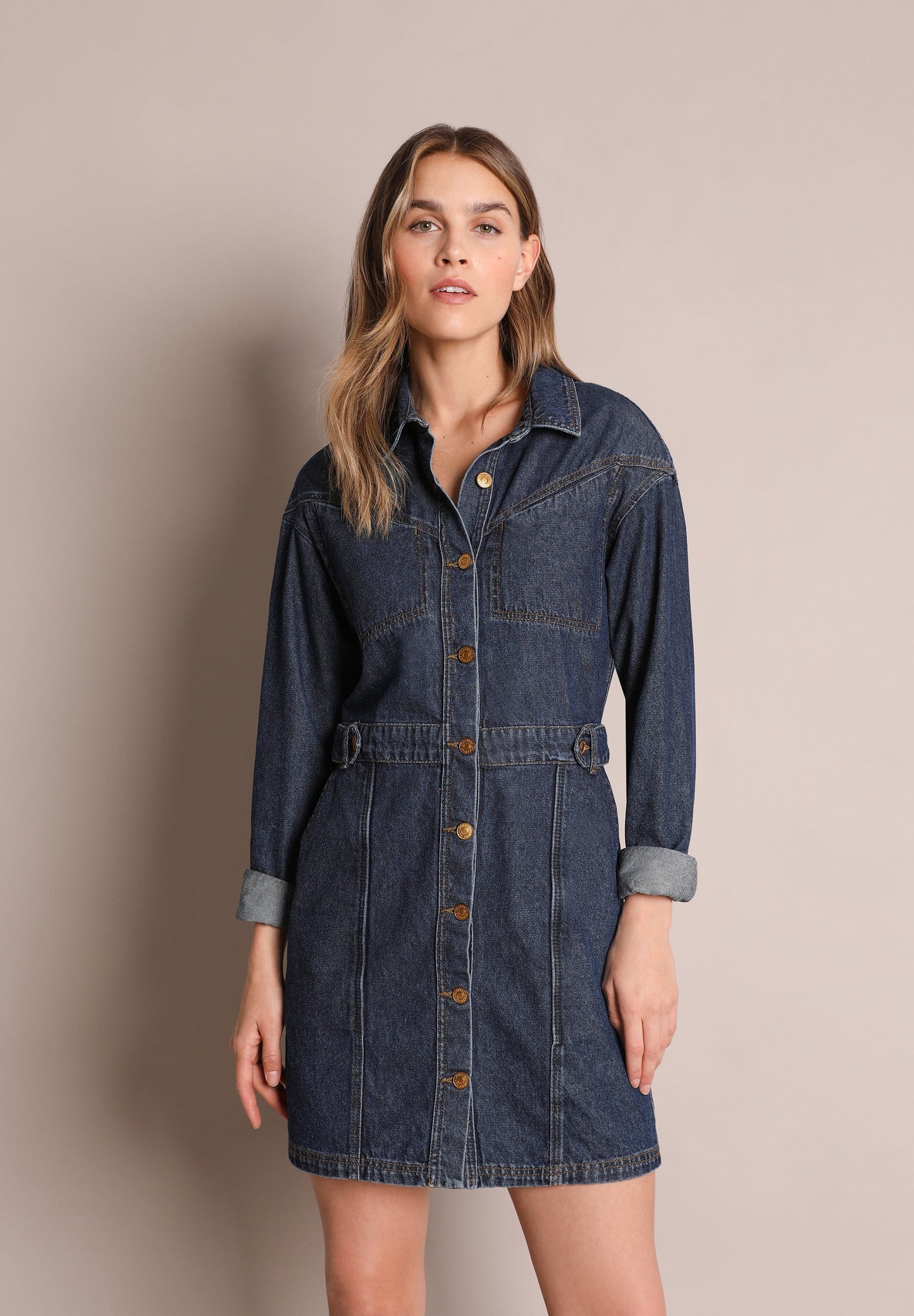 DENIM MINI DRESS