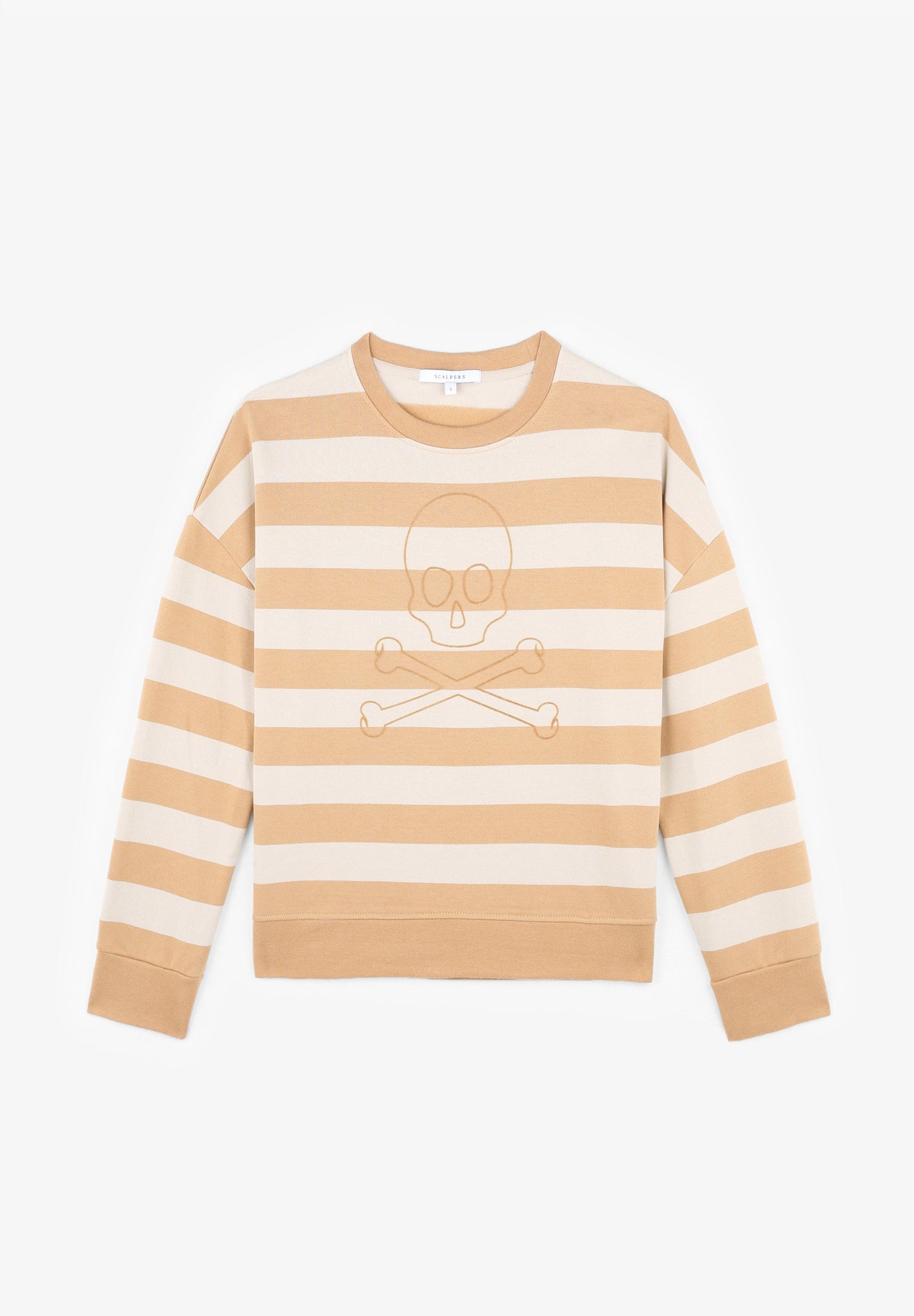 STRIPED SWEATSHIRT WITH SKULL