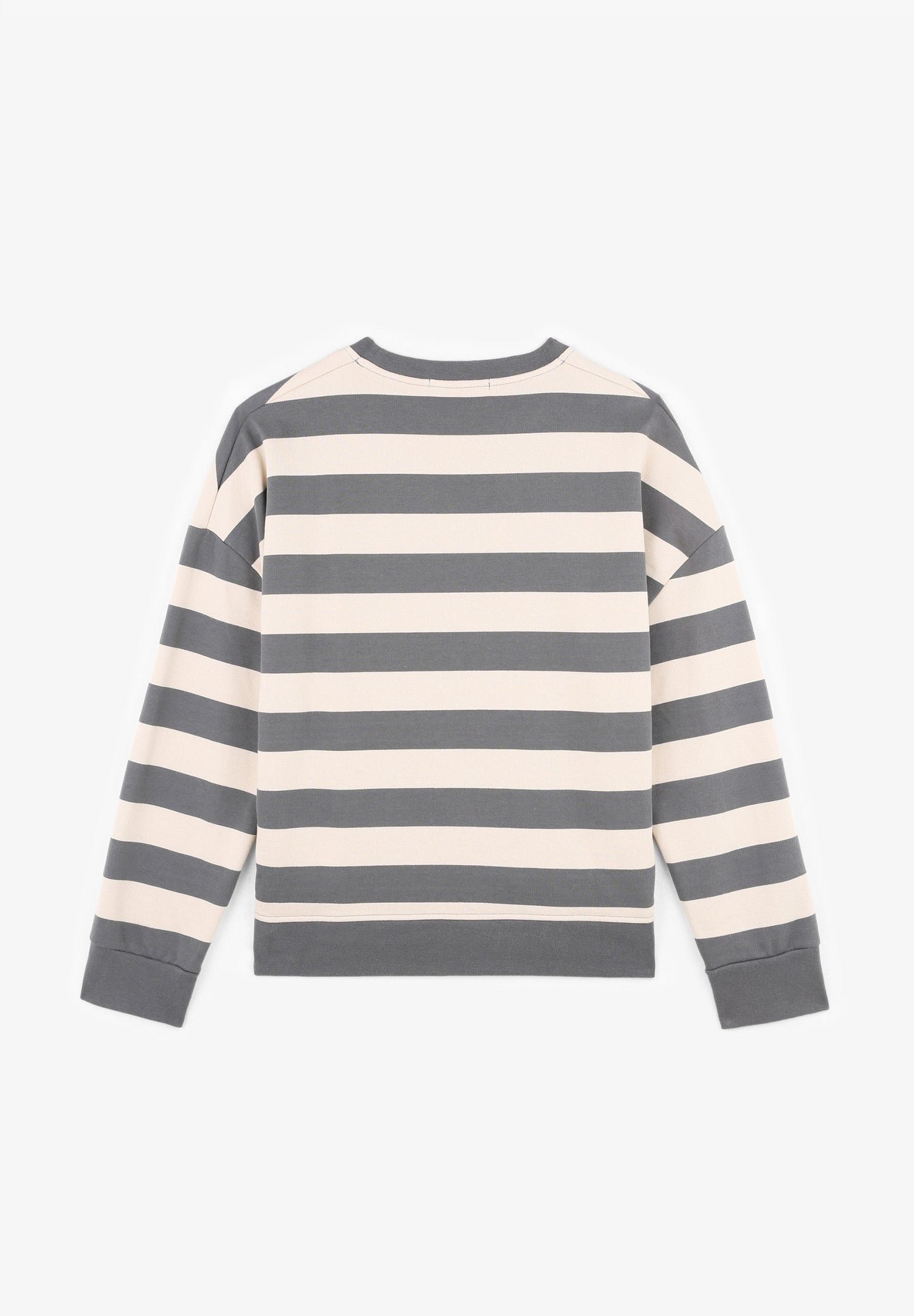 STRIPED SWEATSHIRT WITH SKULL
