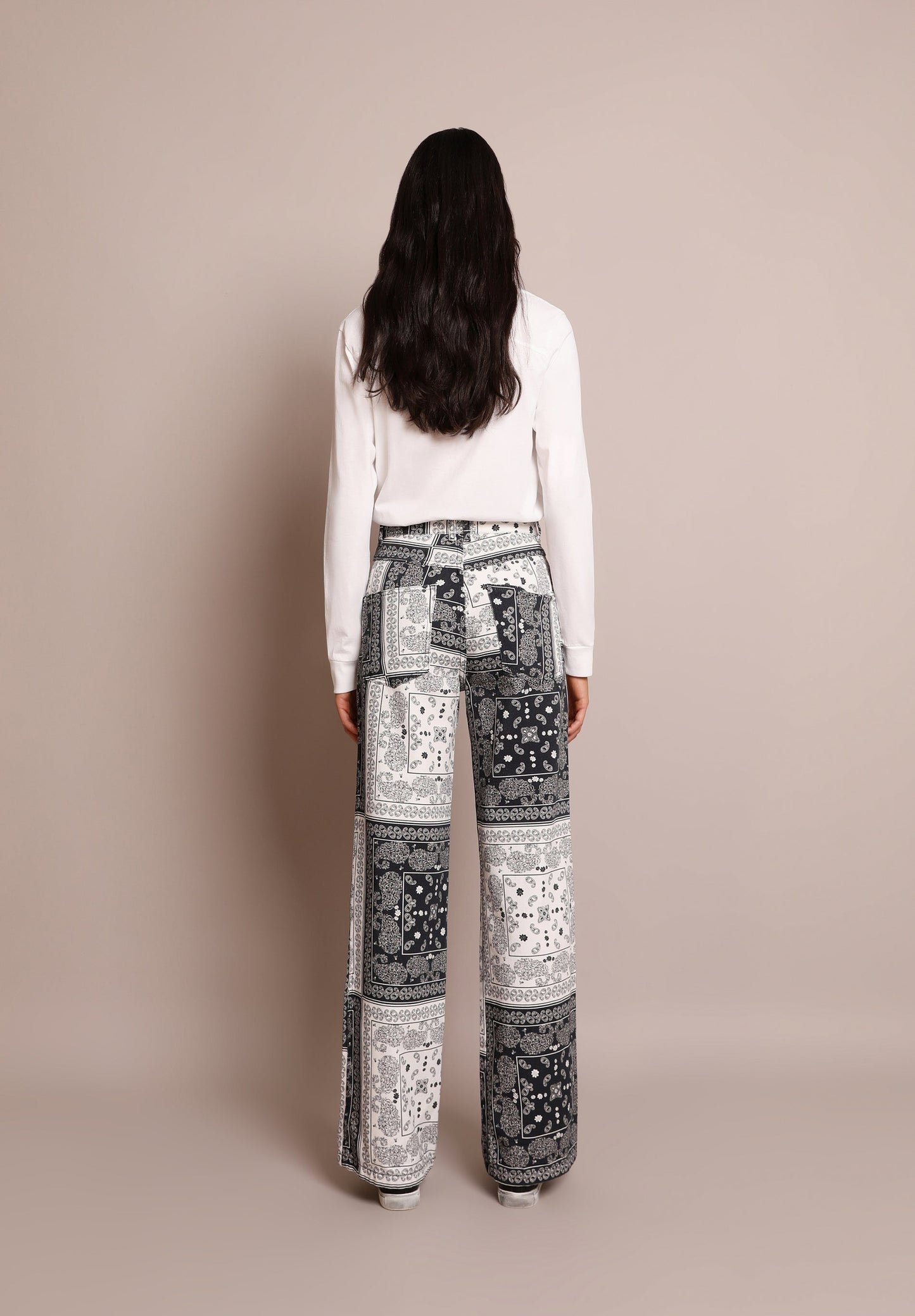 FULL LENGTH PRINTED BANDANA JEANS