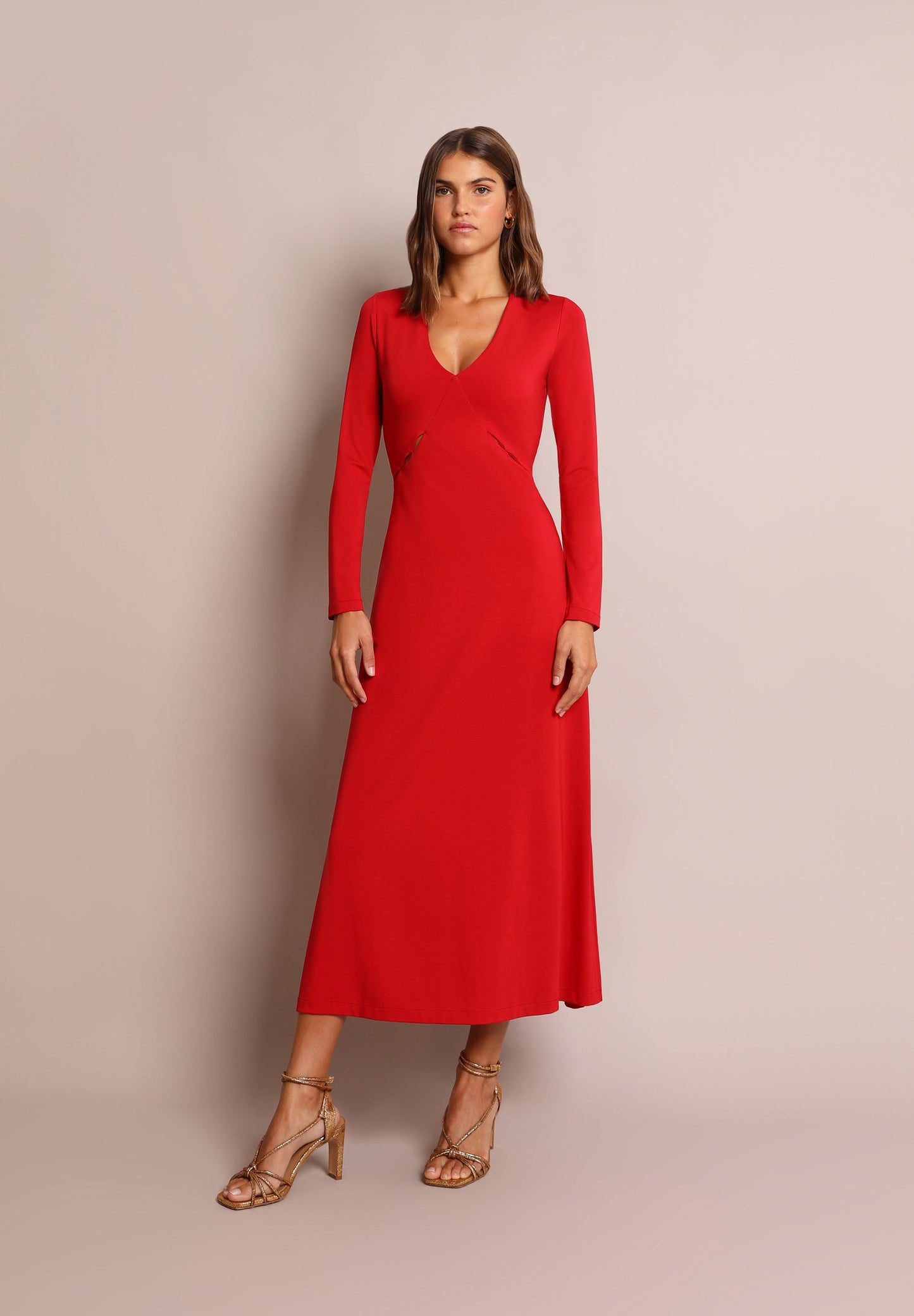 DRESS WITH VENT DETAILS