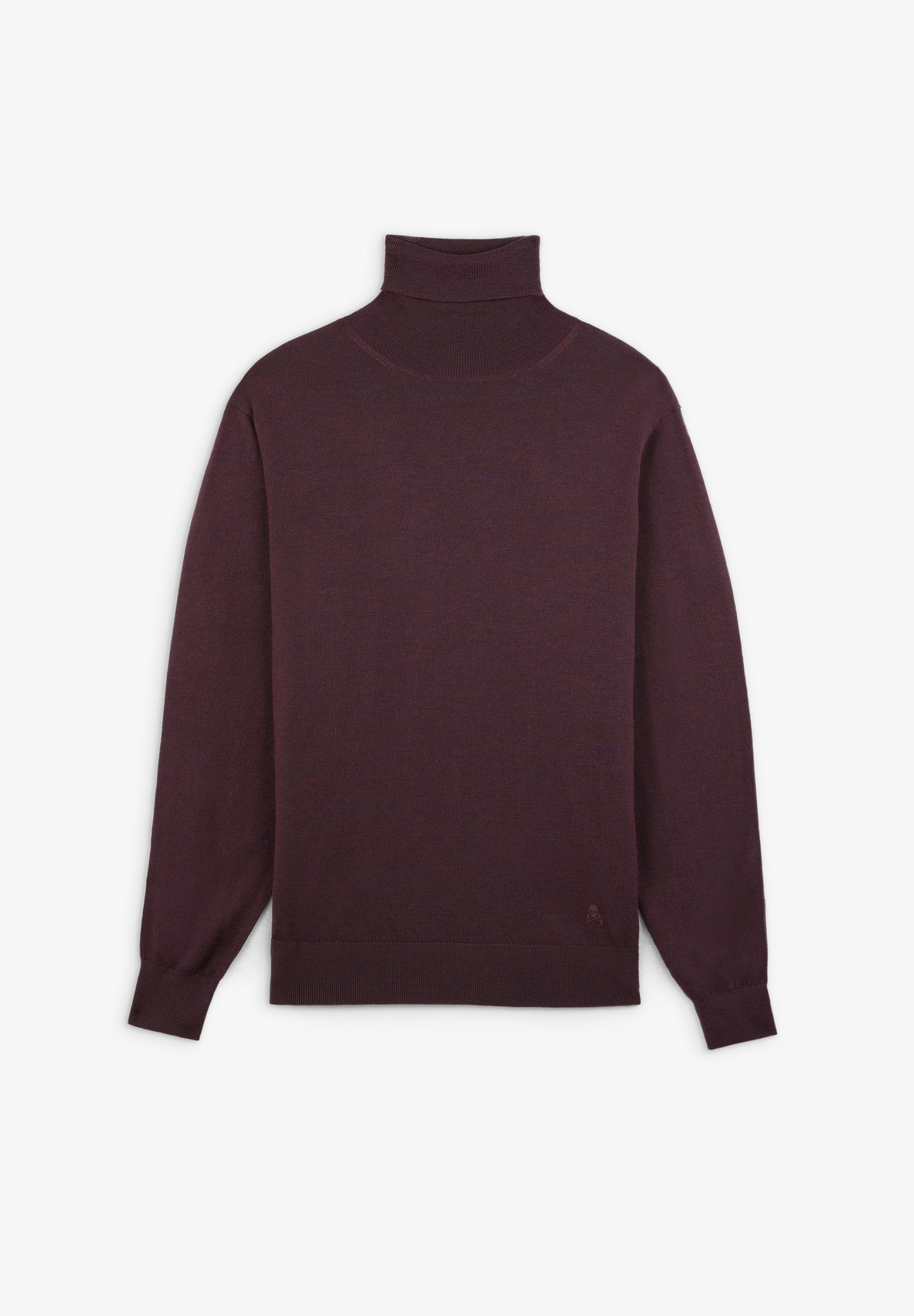 ROLL NECK WOOL SWEATER WITH SKULL