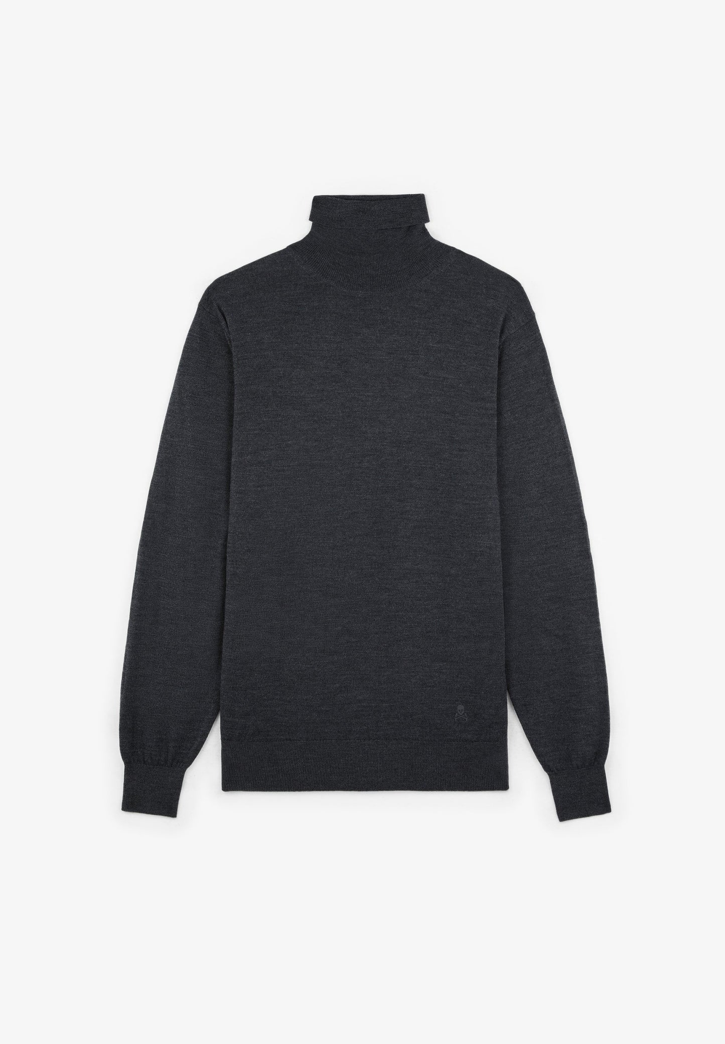 ROLL NECK WOOL SWEATER WITH SKULL