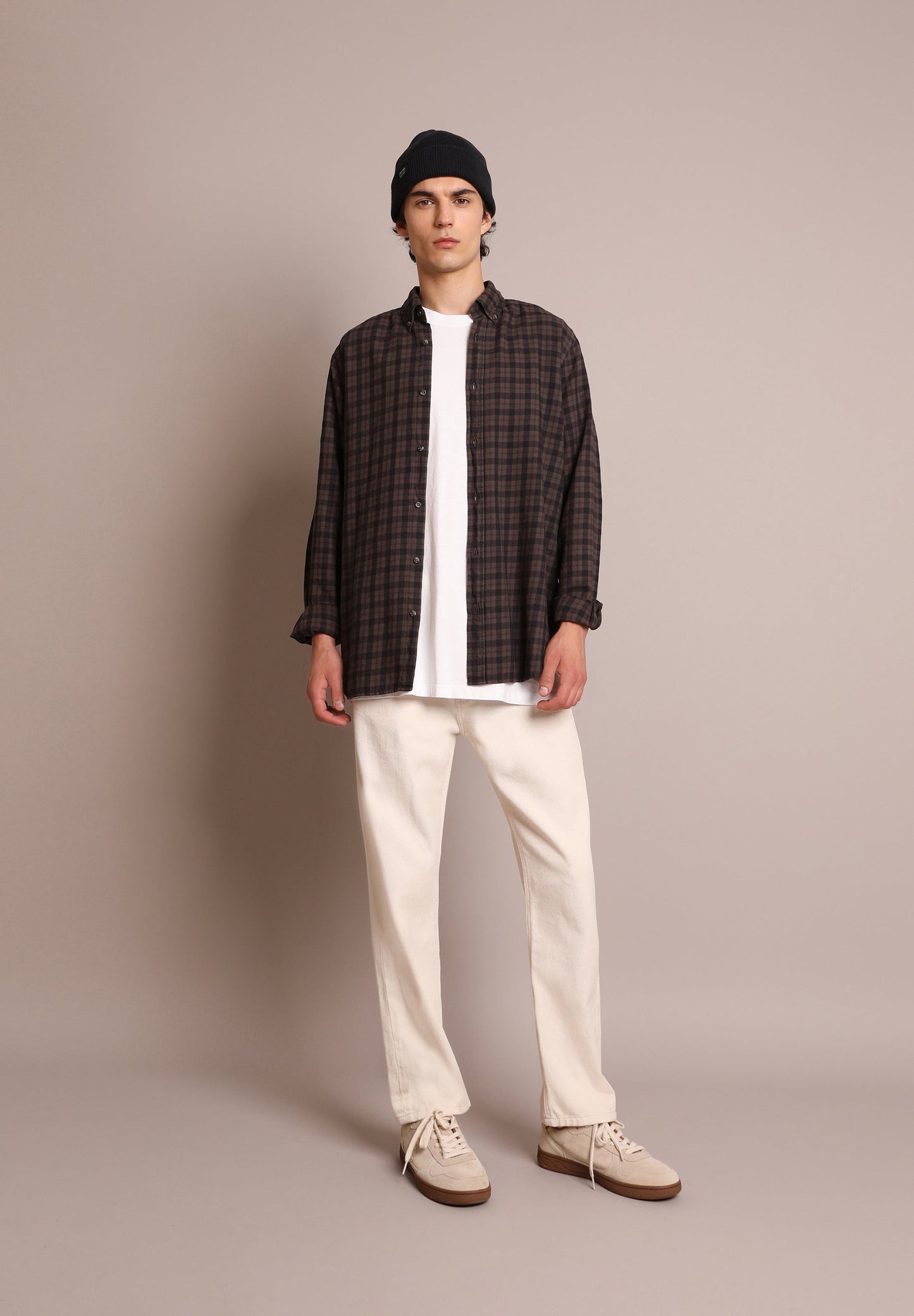 CHECK SHIRT WITH A BUTTON-DOWN COLLAR