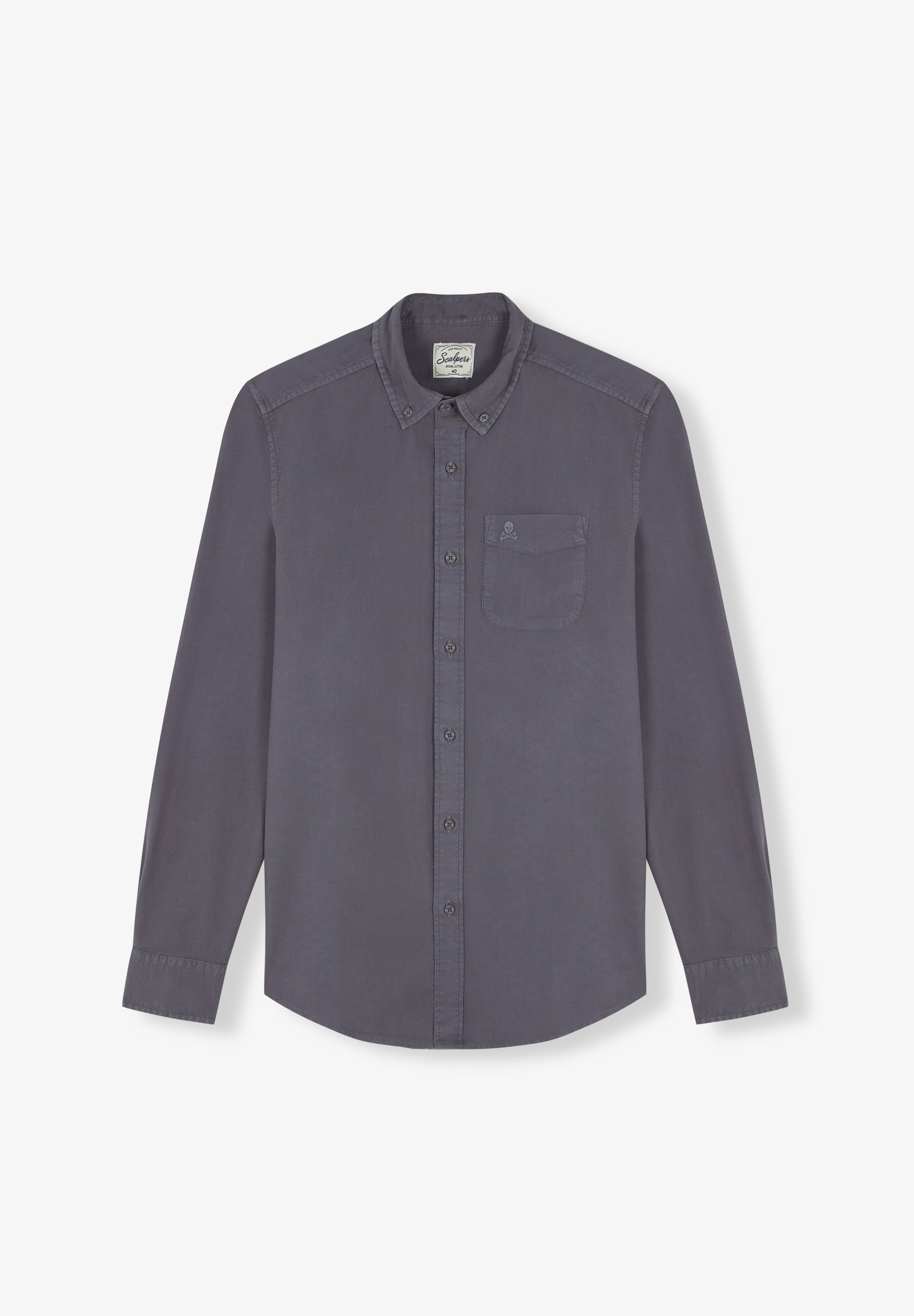 SHIRT WITH BUTTON-DOWN COLLAR AND POCKET