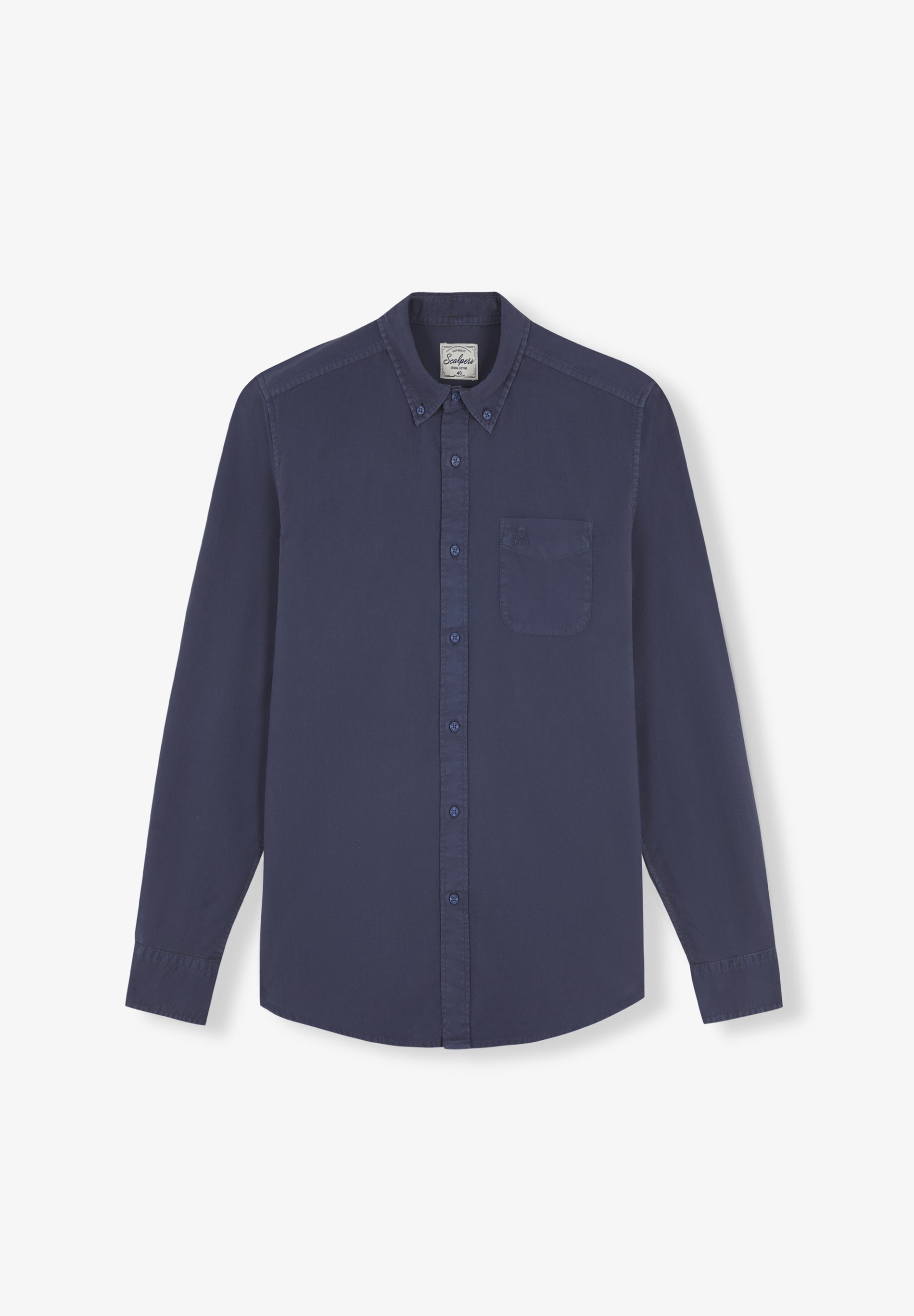SHIRT WITH BUTTON-DOWN COLLAR AND POCKET