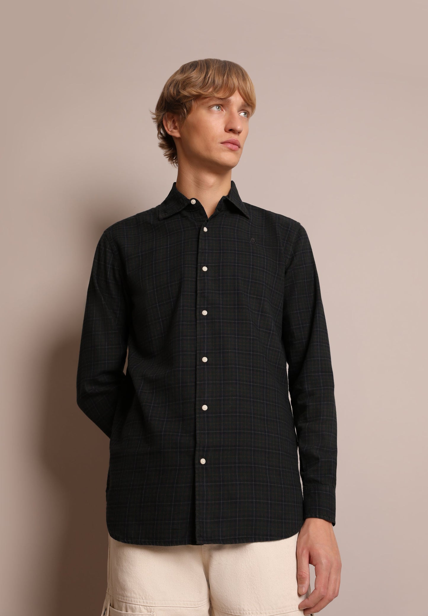 MINI CHECK SHIRT WITH SKULL